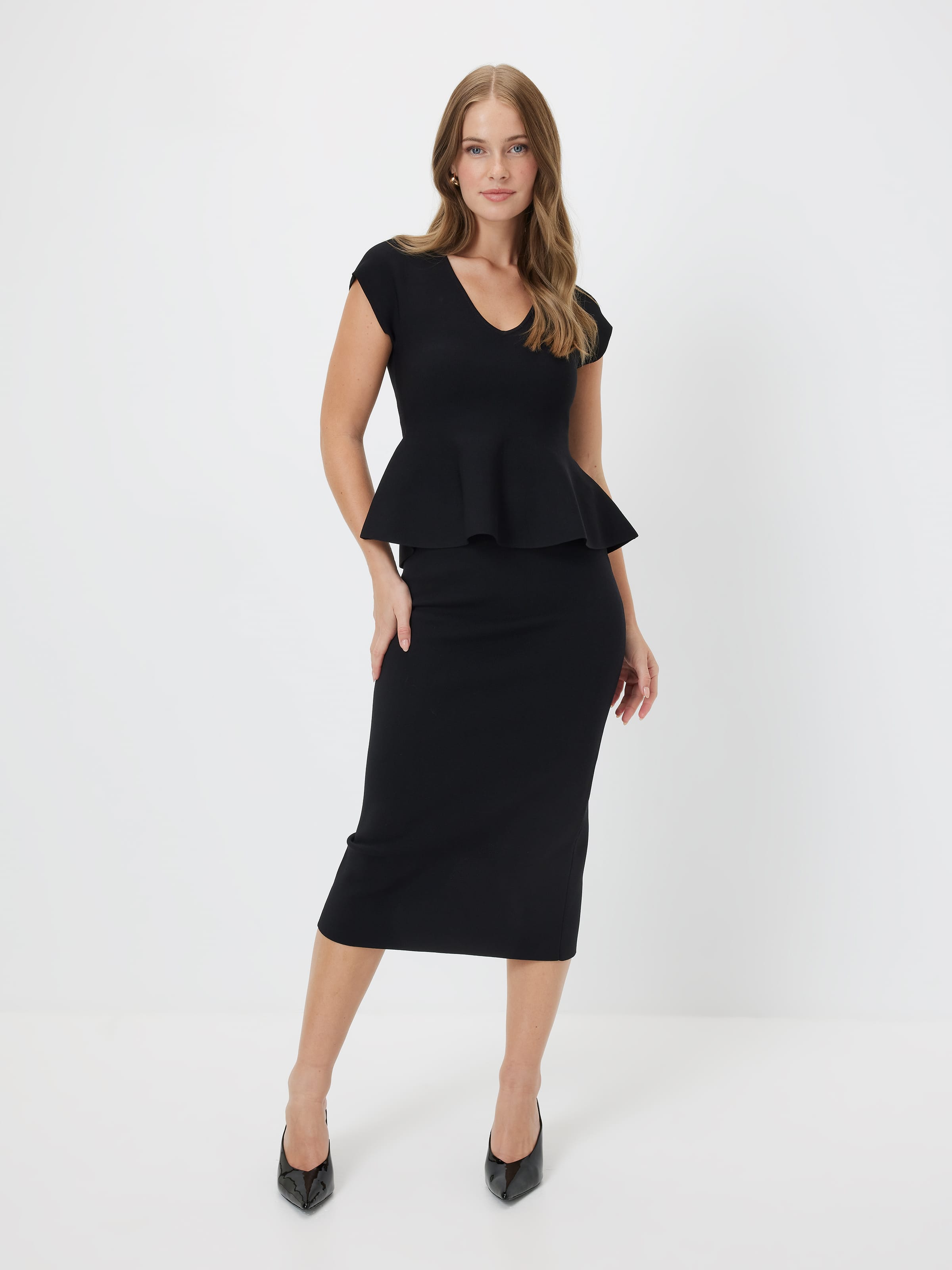Kiera Peplum Short Sleeve Knit