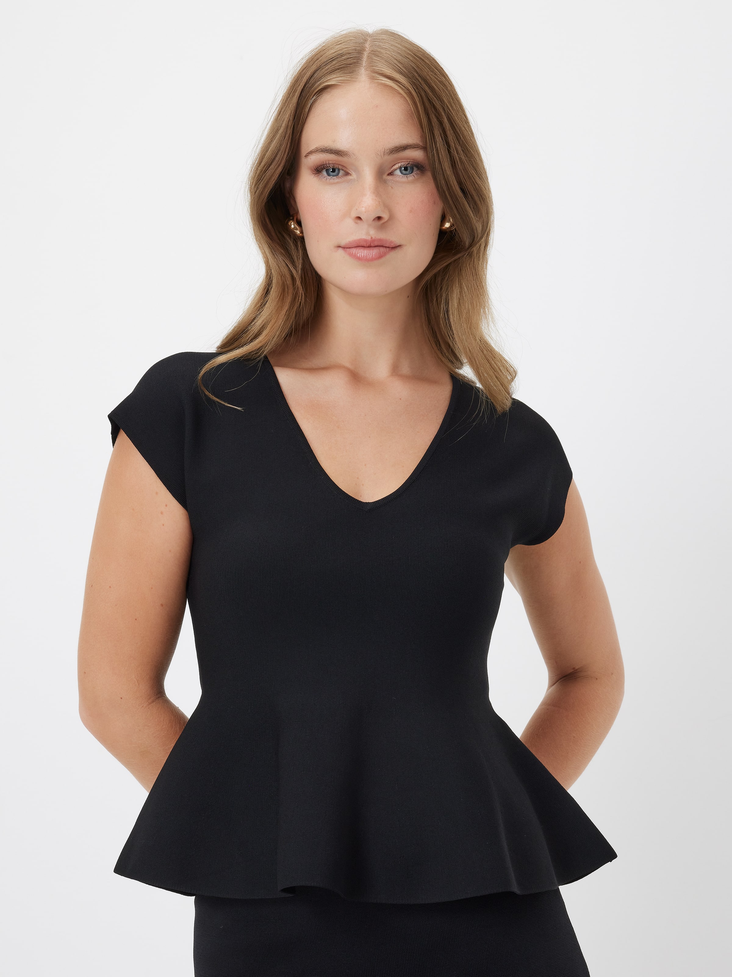 Kiera Peplum Short Sleeve Knit