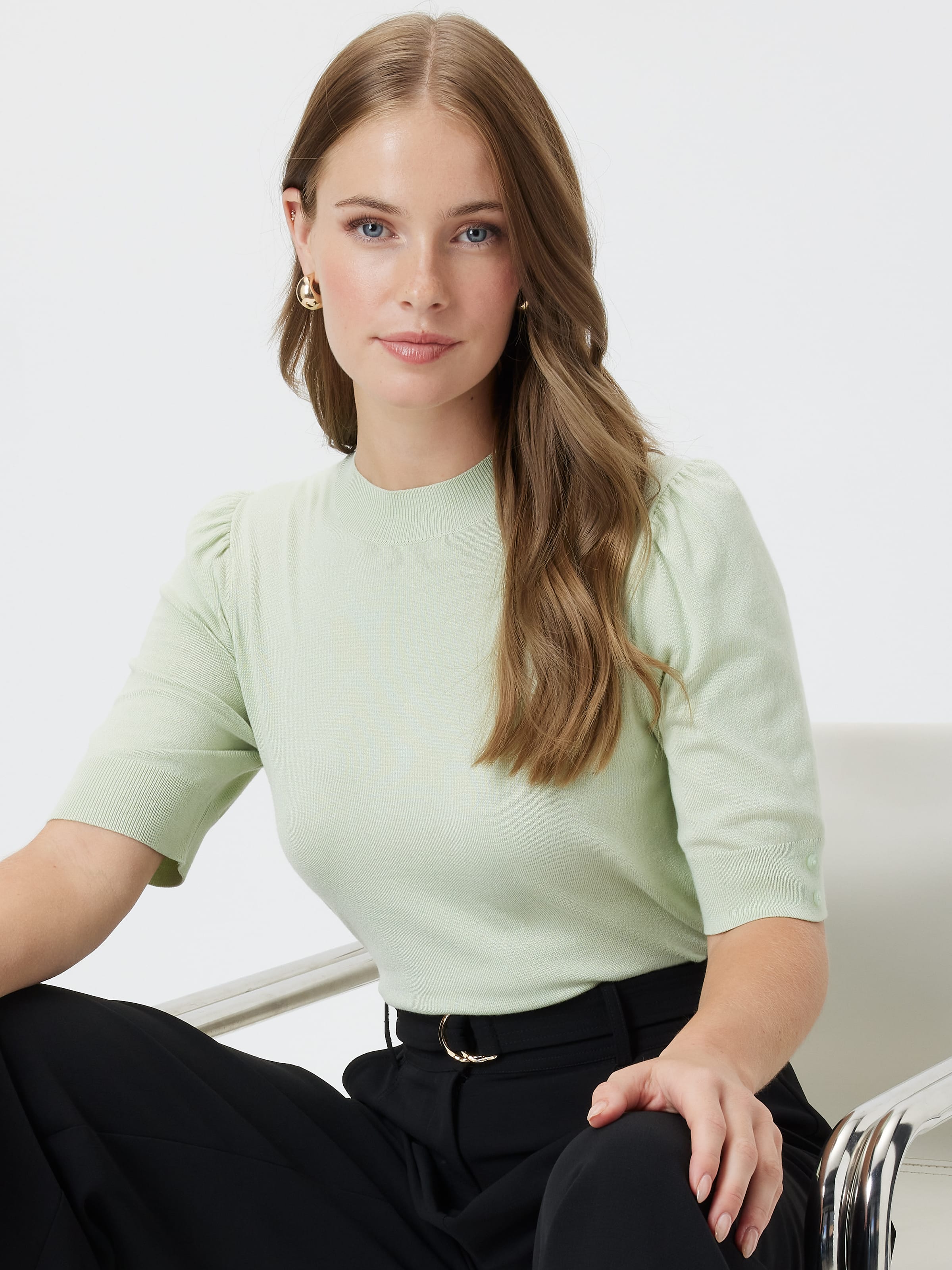 Frenchy Puff Sleeve Knit