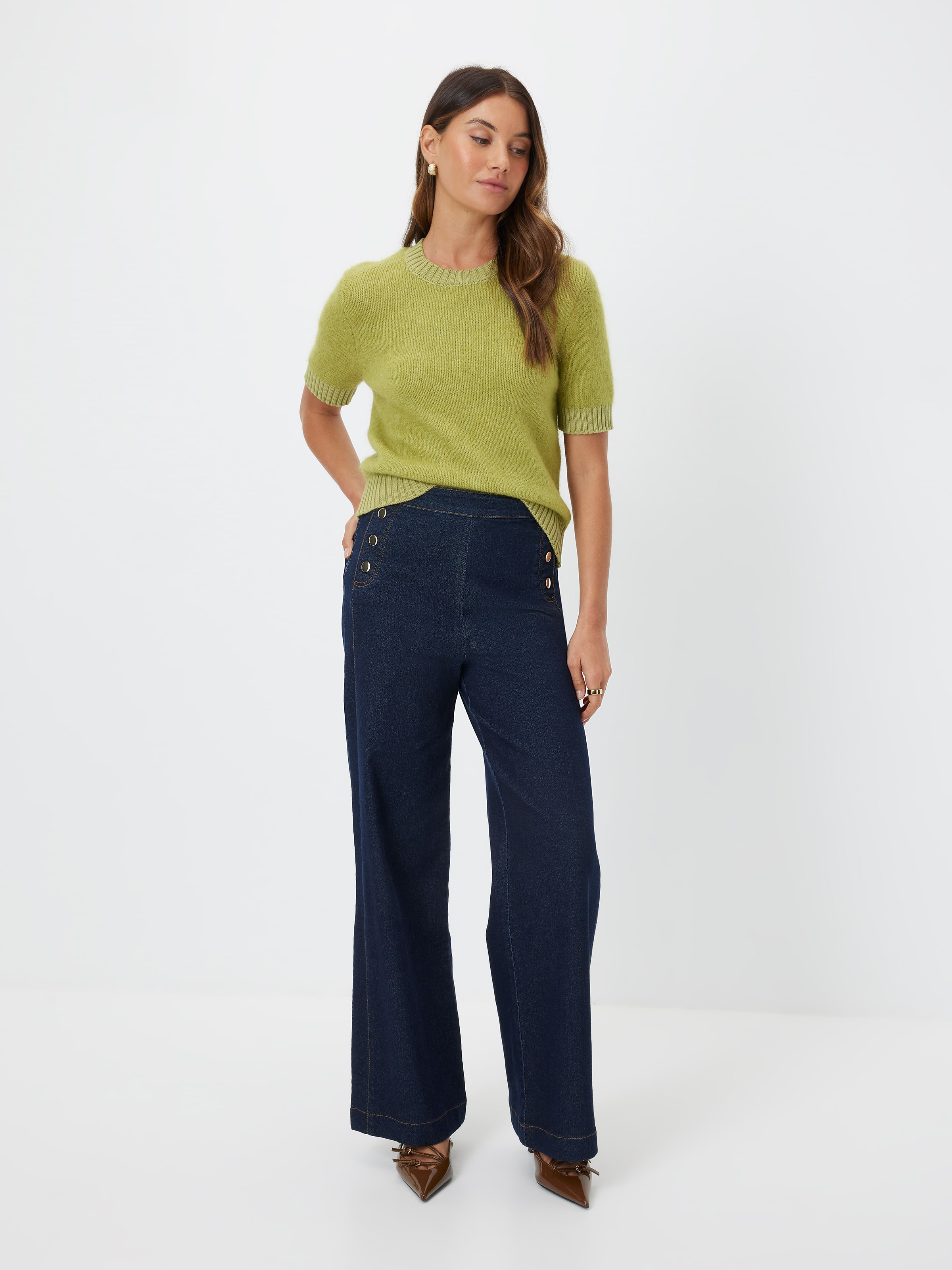 Gabby Fluffy Short Sleeve Knit
