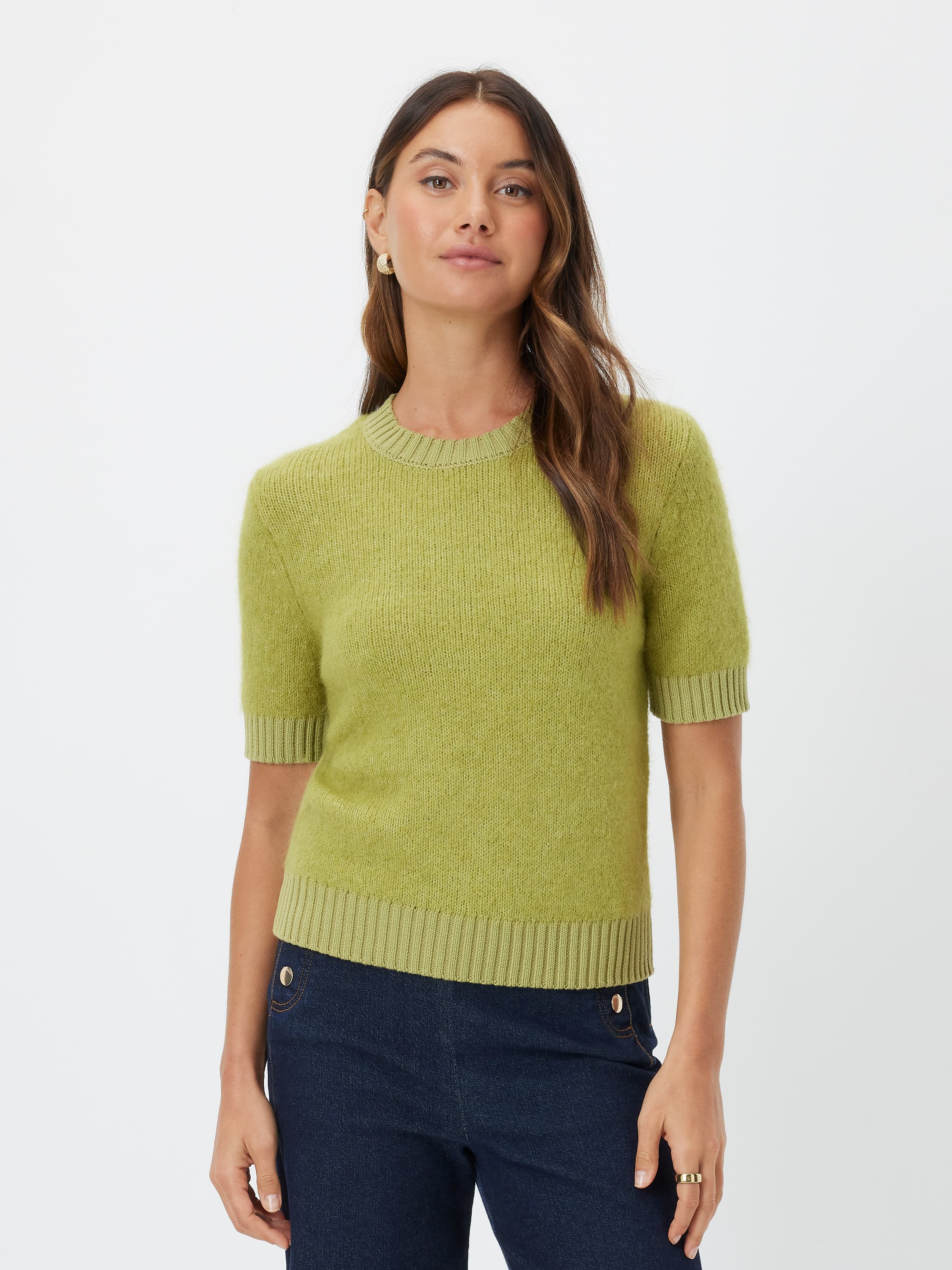 Gabby Fluffy Short Sleeve Knit