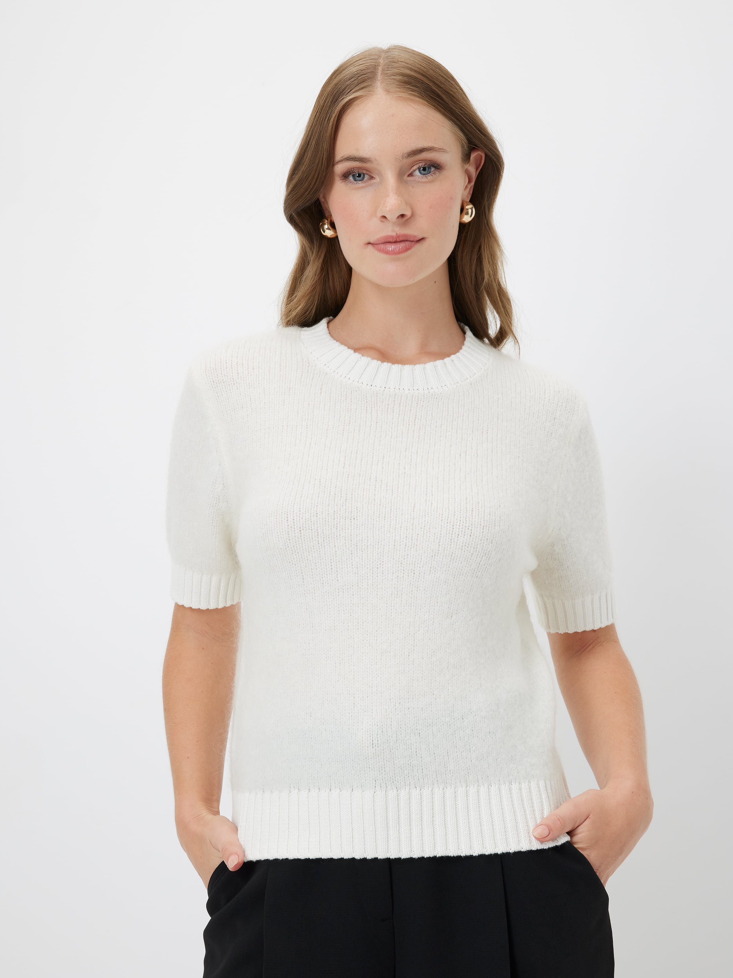 Gabby Fluffy Short Sleeve Knit