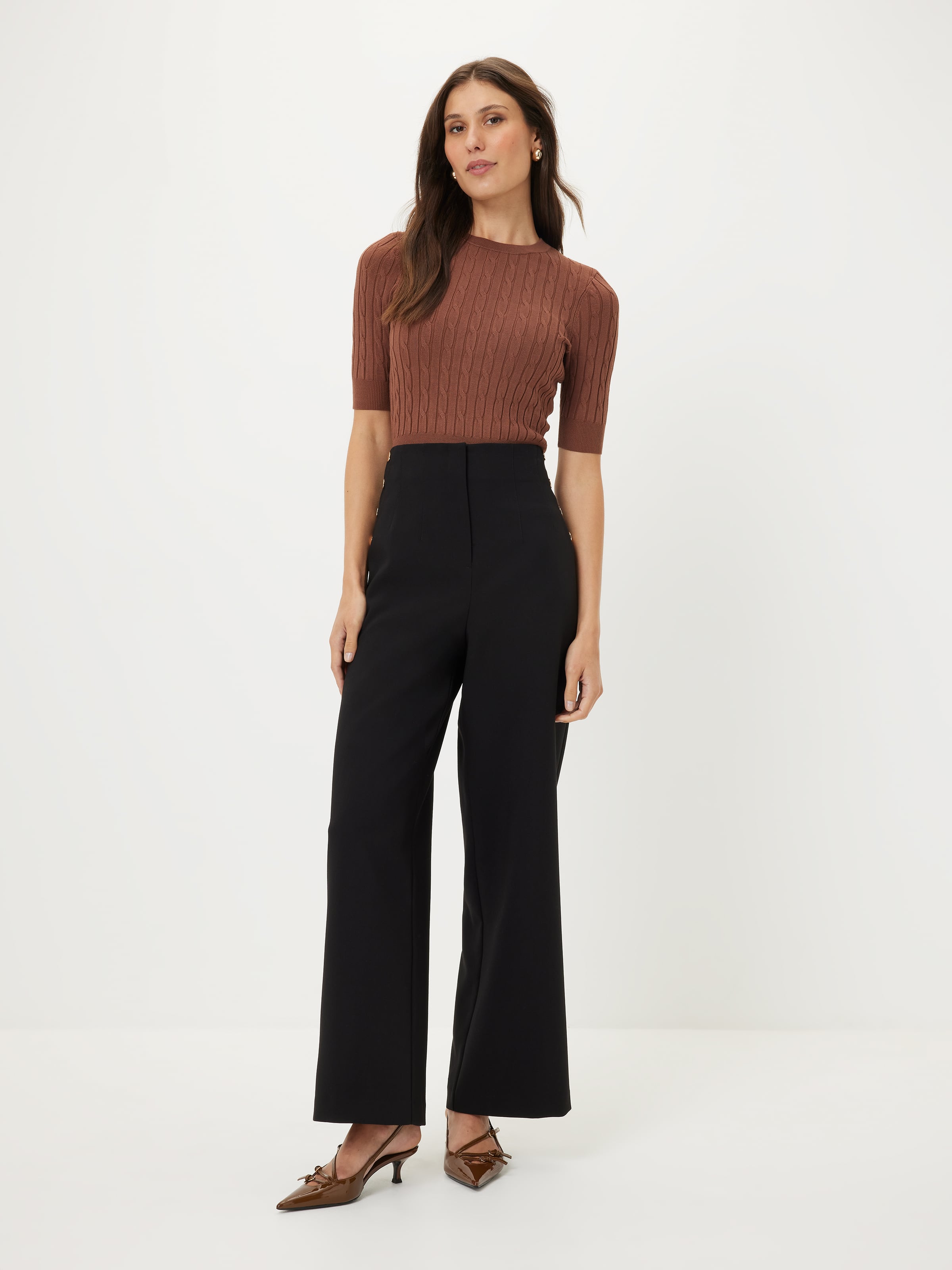 Alexa Short Sleeve Cable Knit