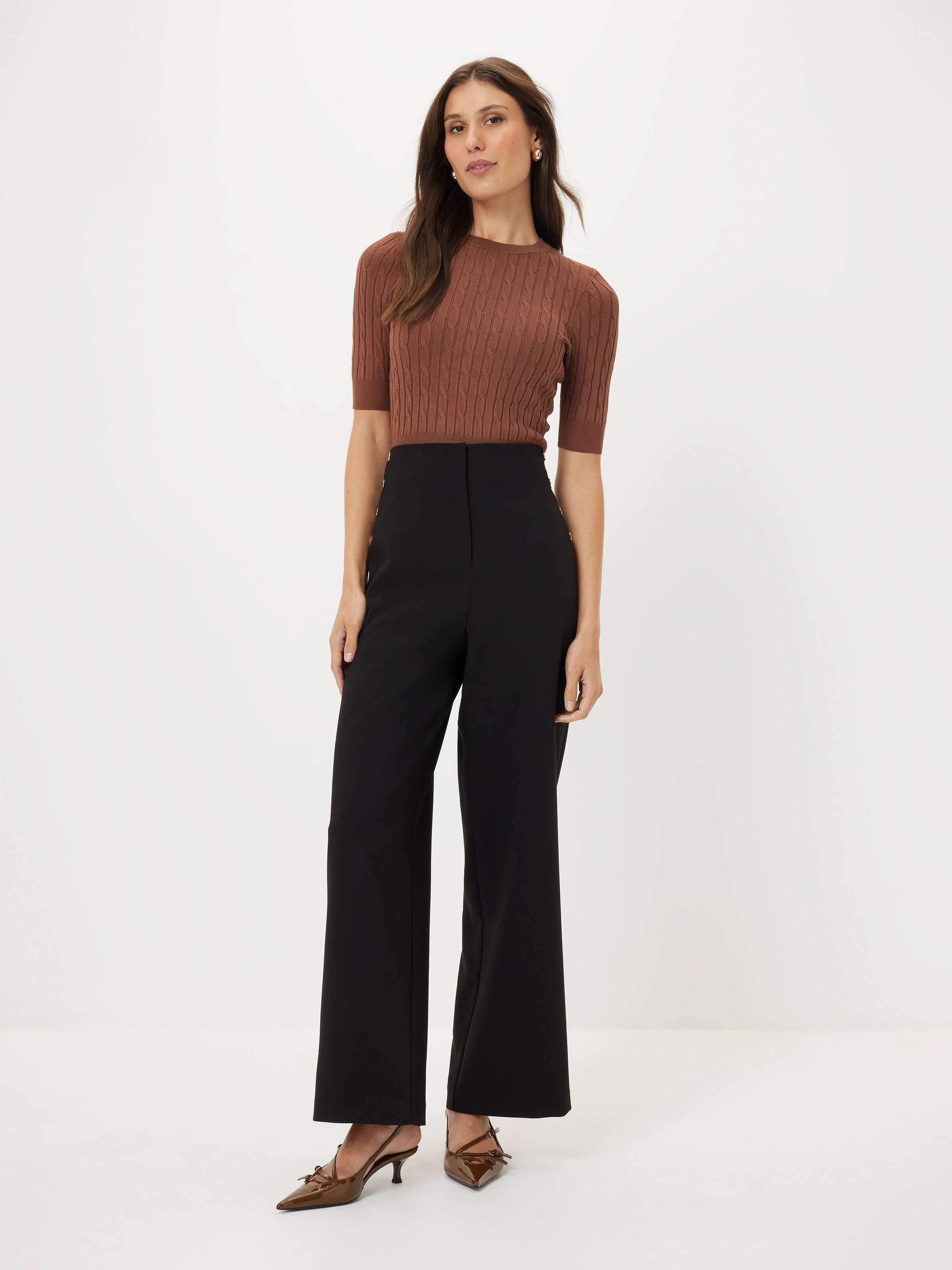 Alexa Short Sleeve Cable Knit