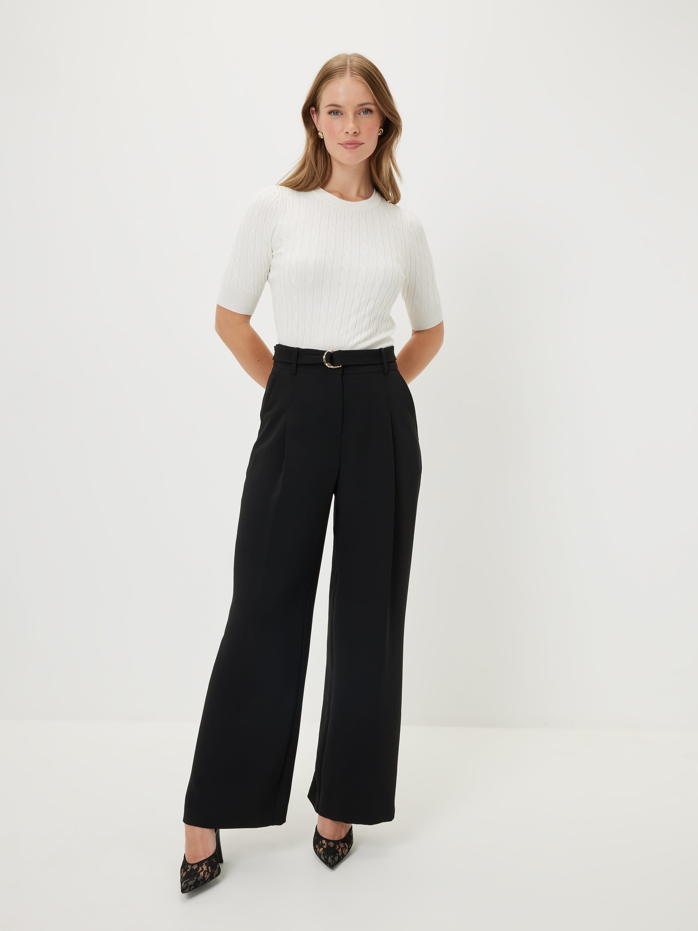 Alexa Short Sleeve Cable Knit