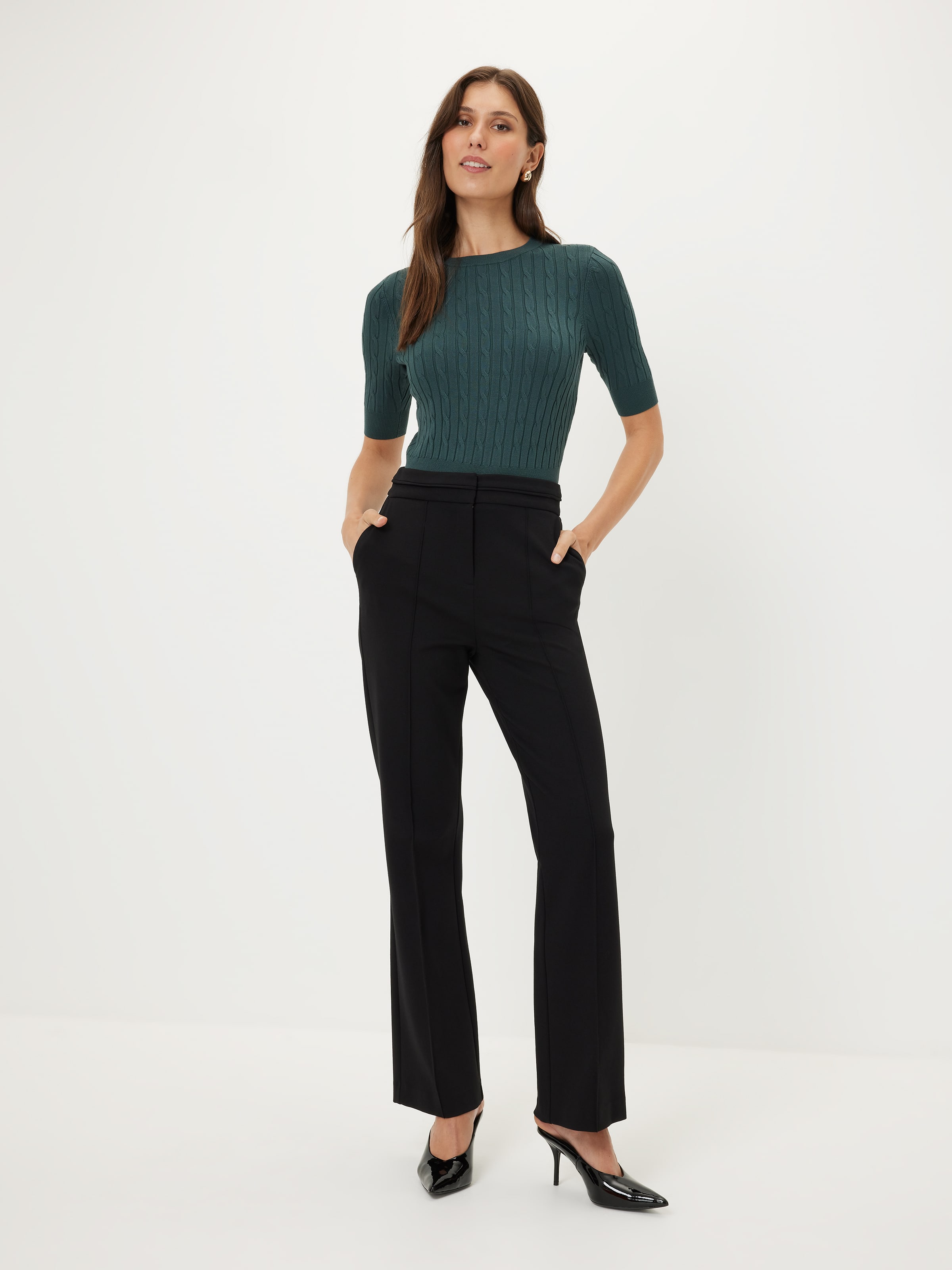 Alexa Short Sleeve Cable Knit