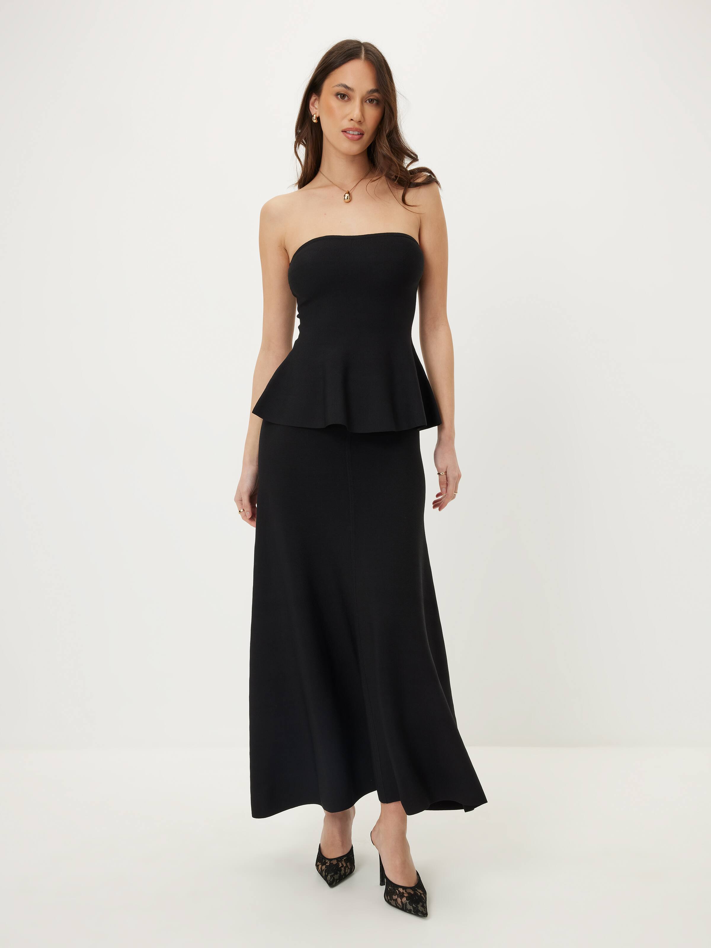 Amber Seam Detail Strapless Top