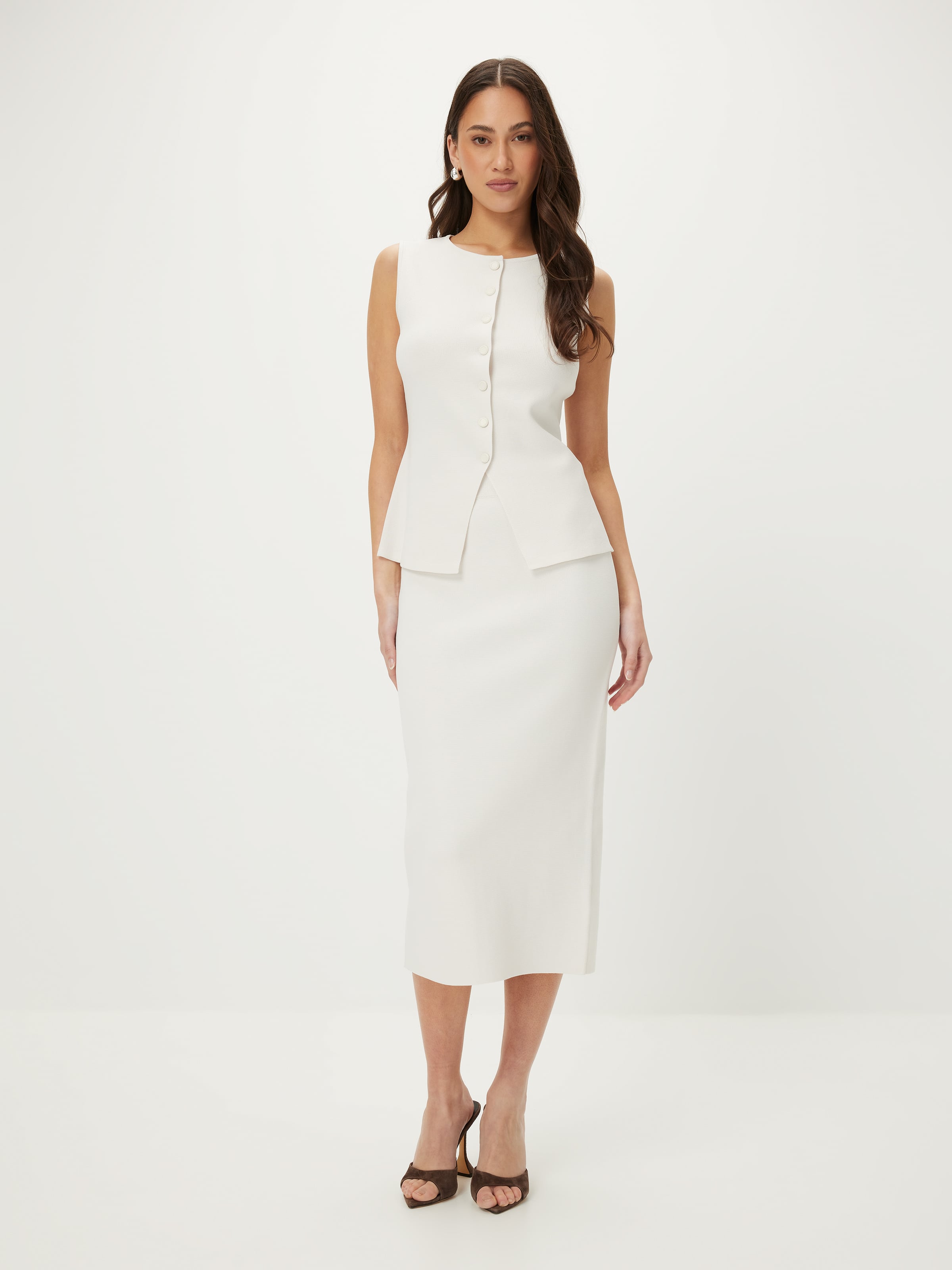Mia Boat Neck Button Up Vest