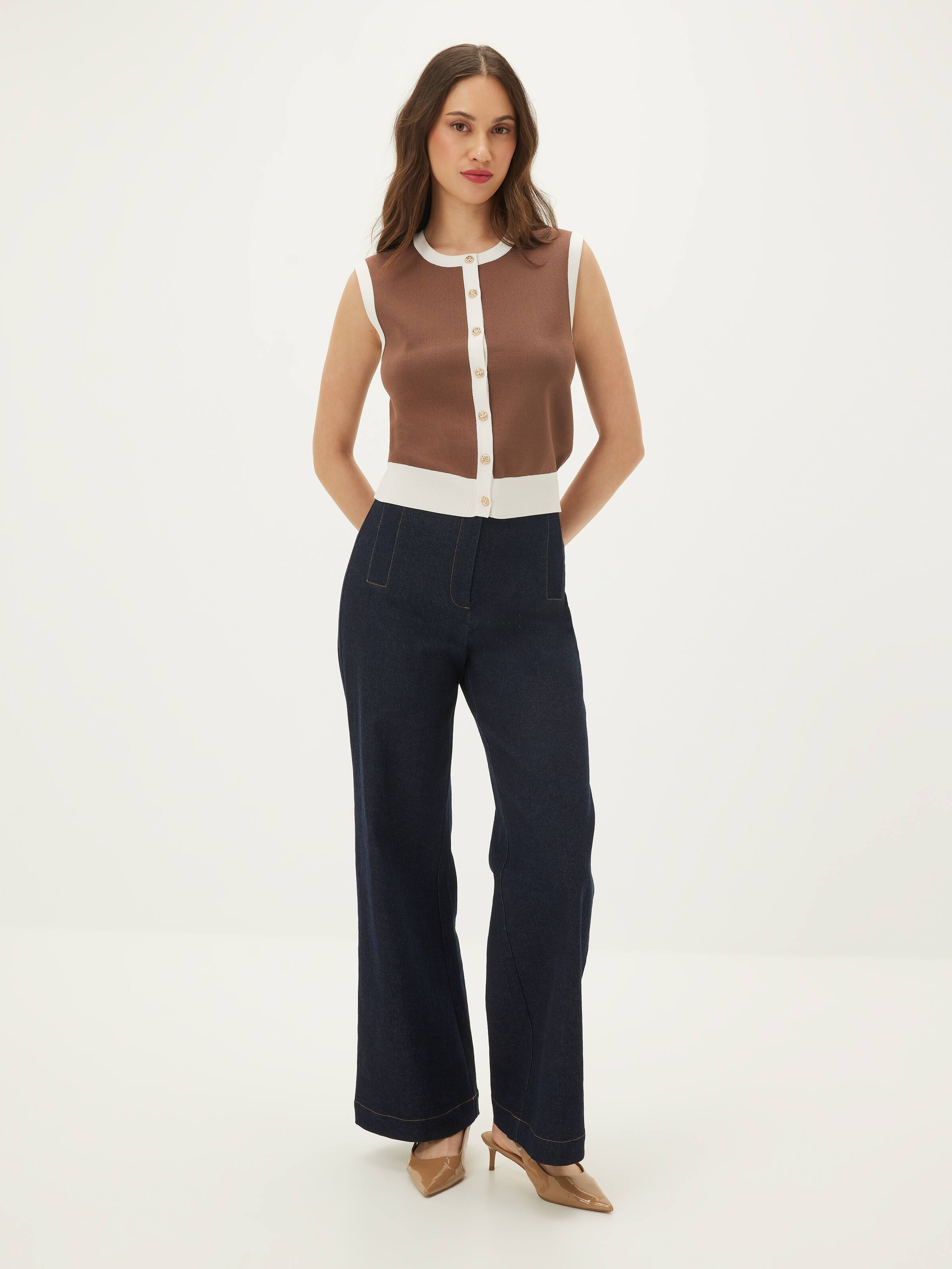 Christie Contrast Milano Vest
