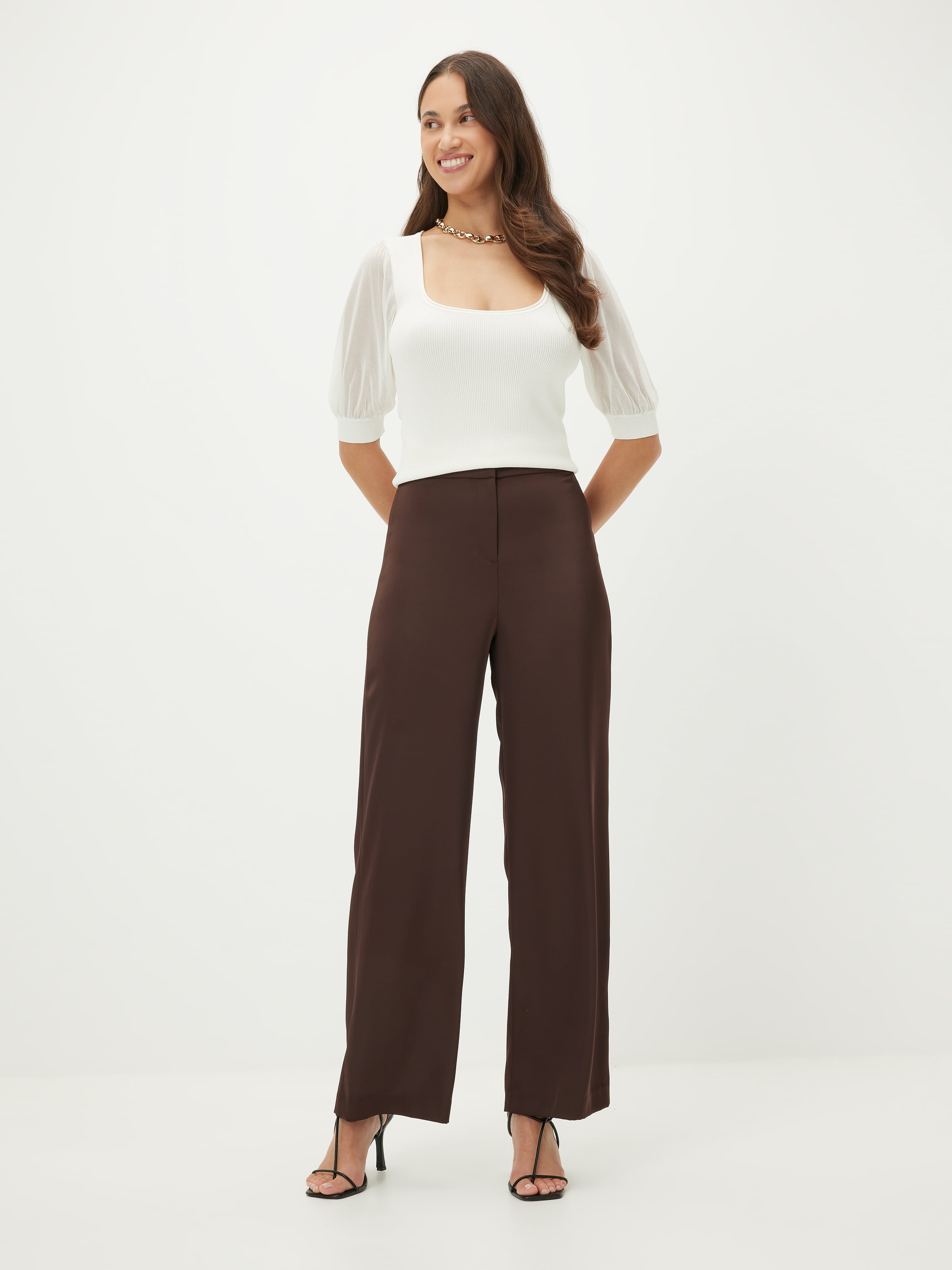 Olivia Sheer Sleeve Knit