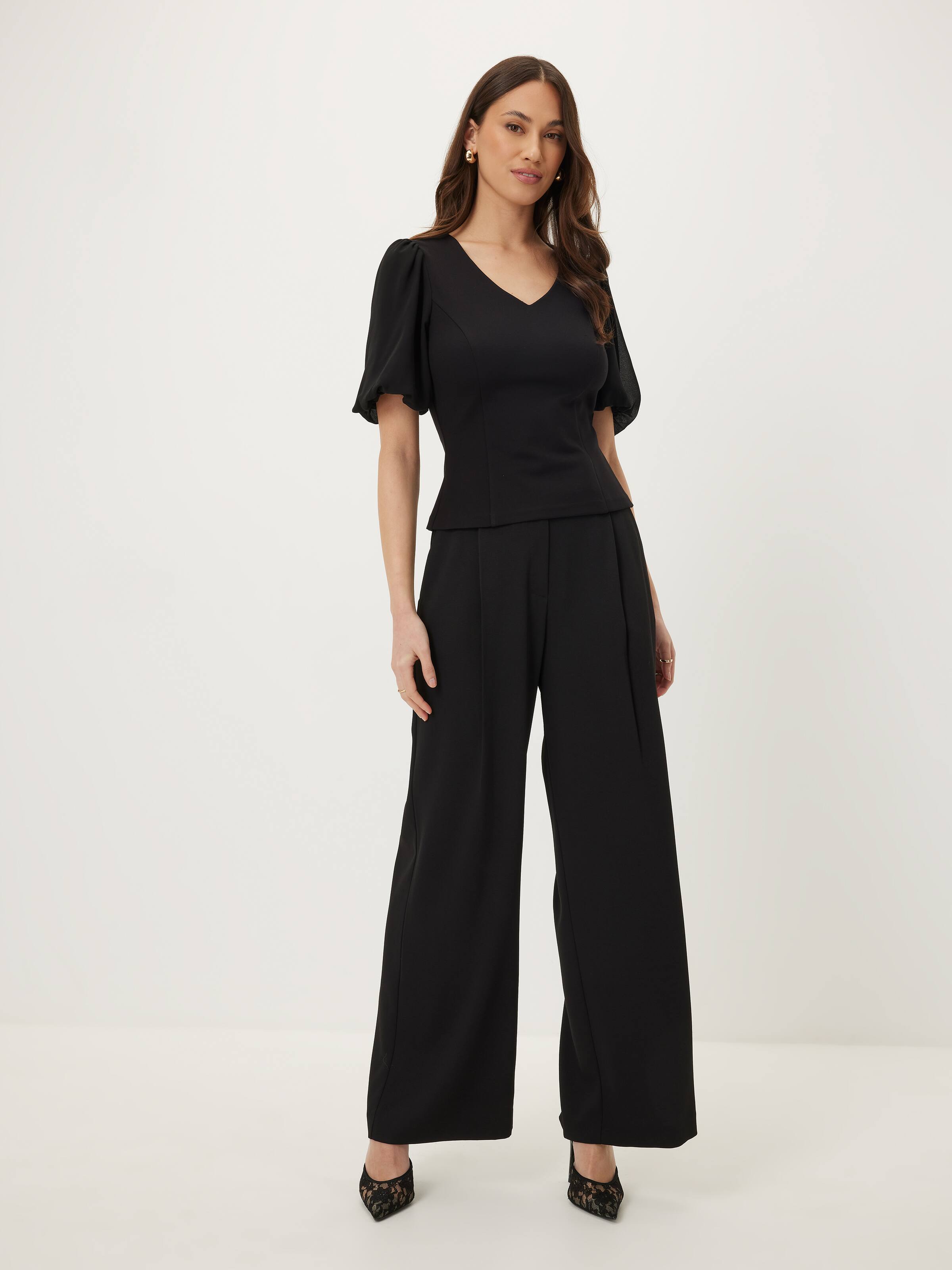Ness V Neck Ponte Top