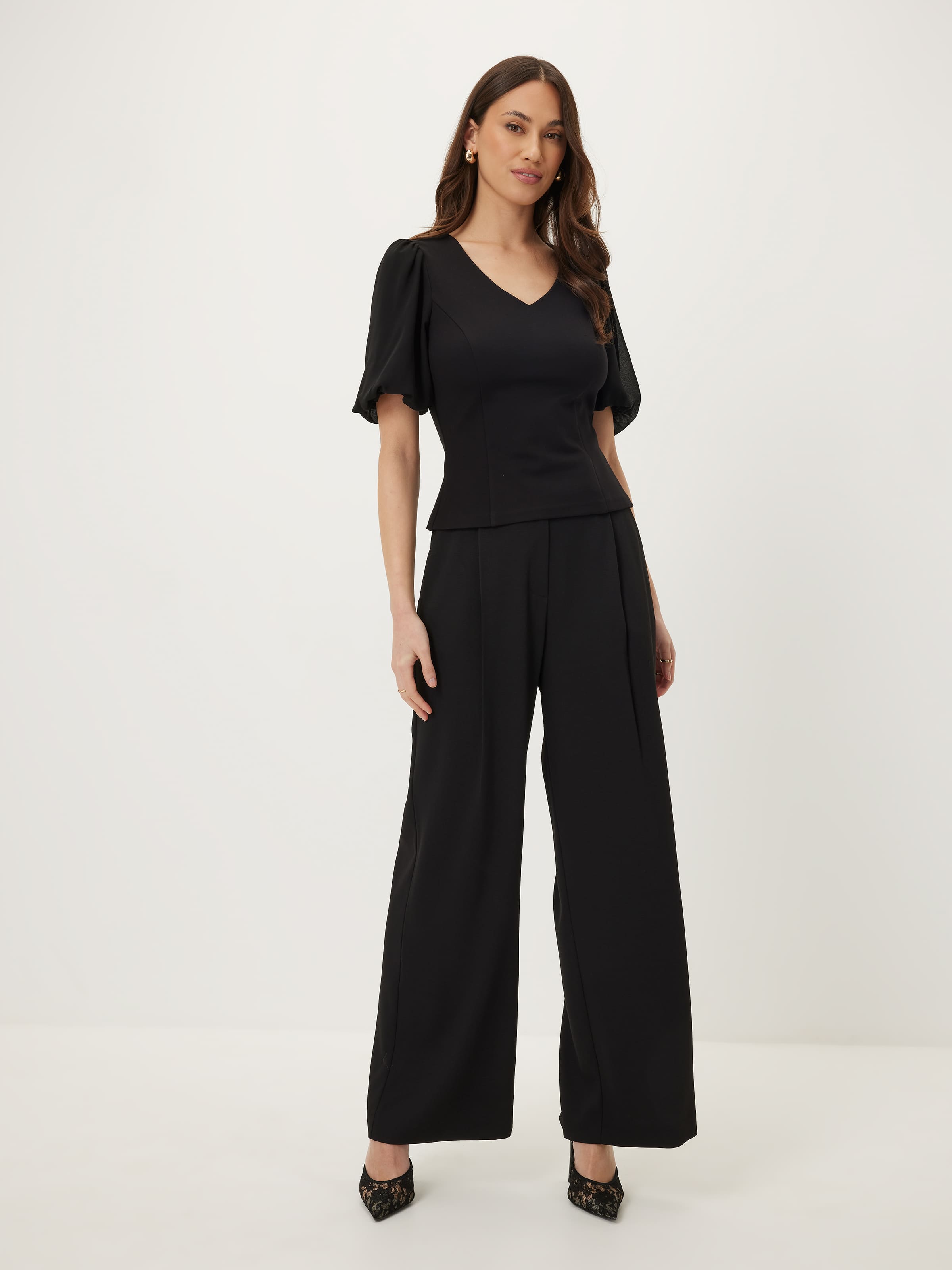 Ness V Neck Ponte Top