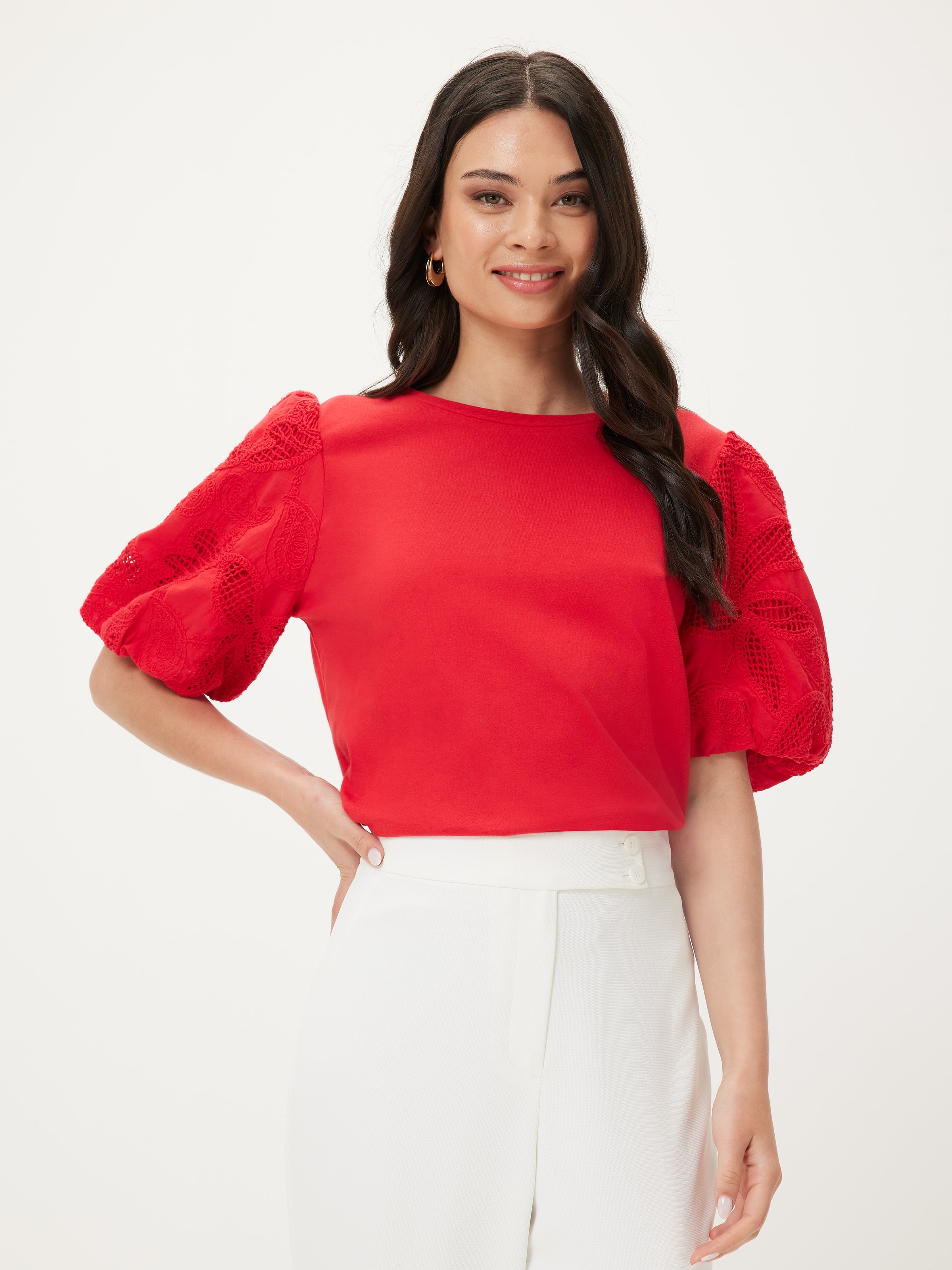 Jess Lace Sleeve Tee