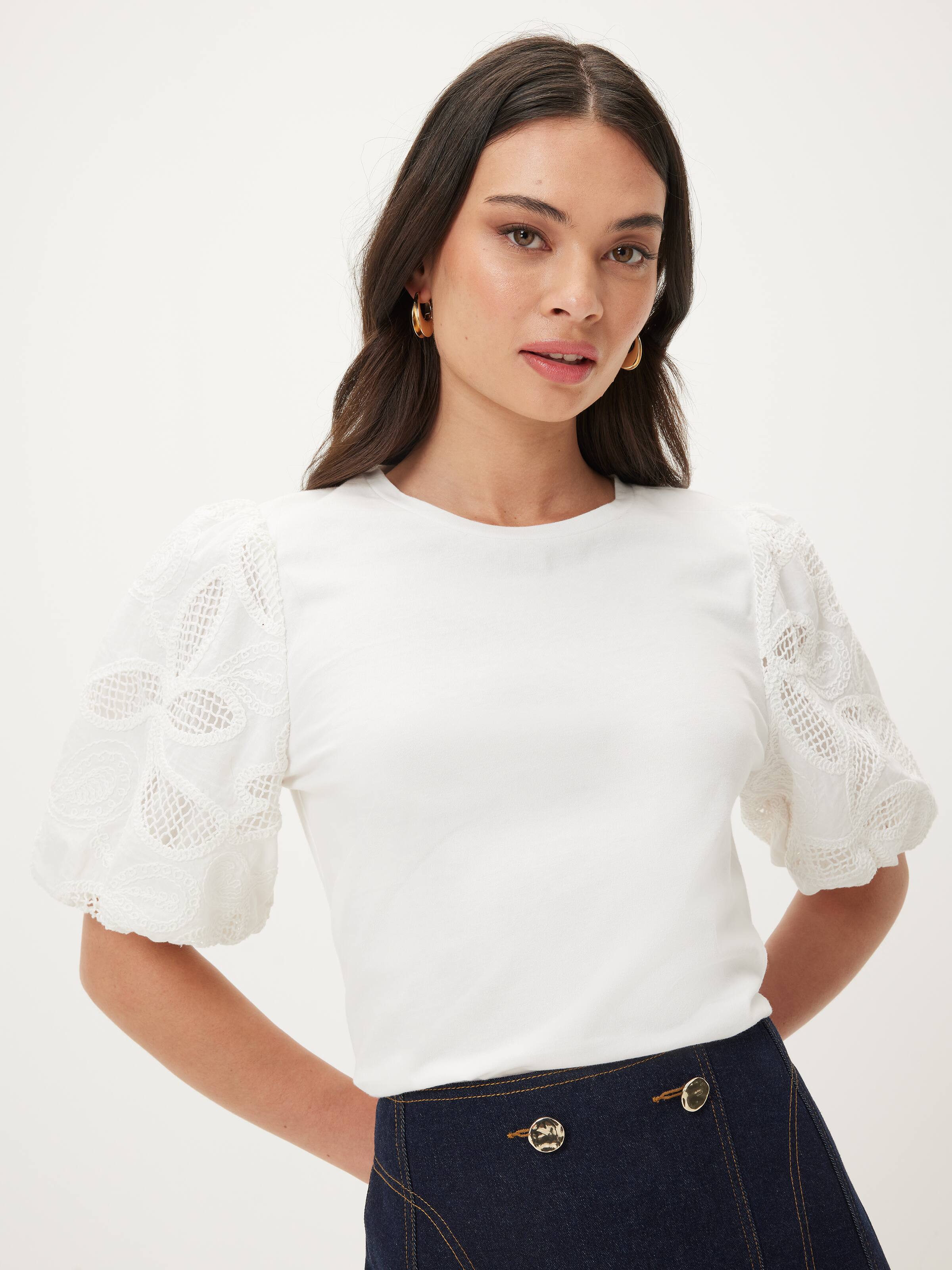 Jess Lace Sleeve Tee