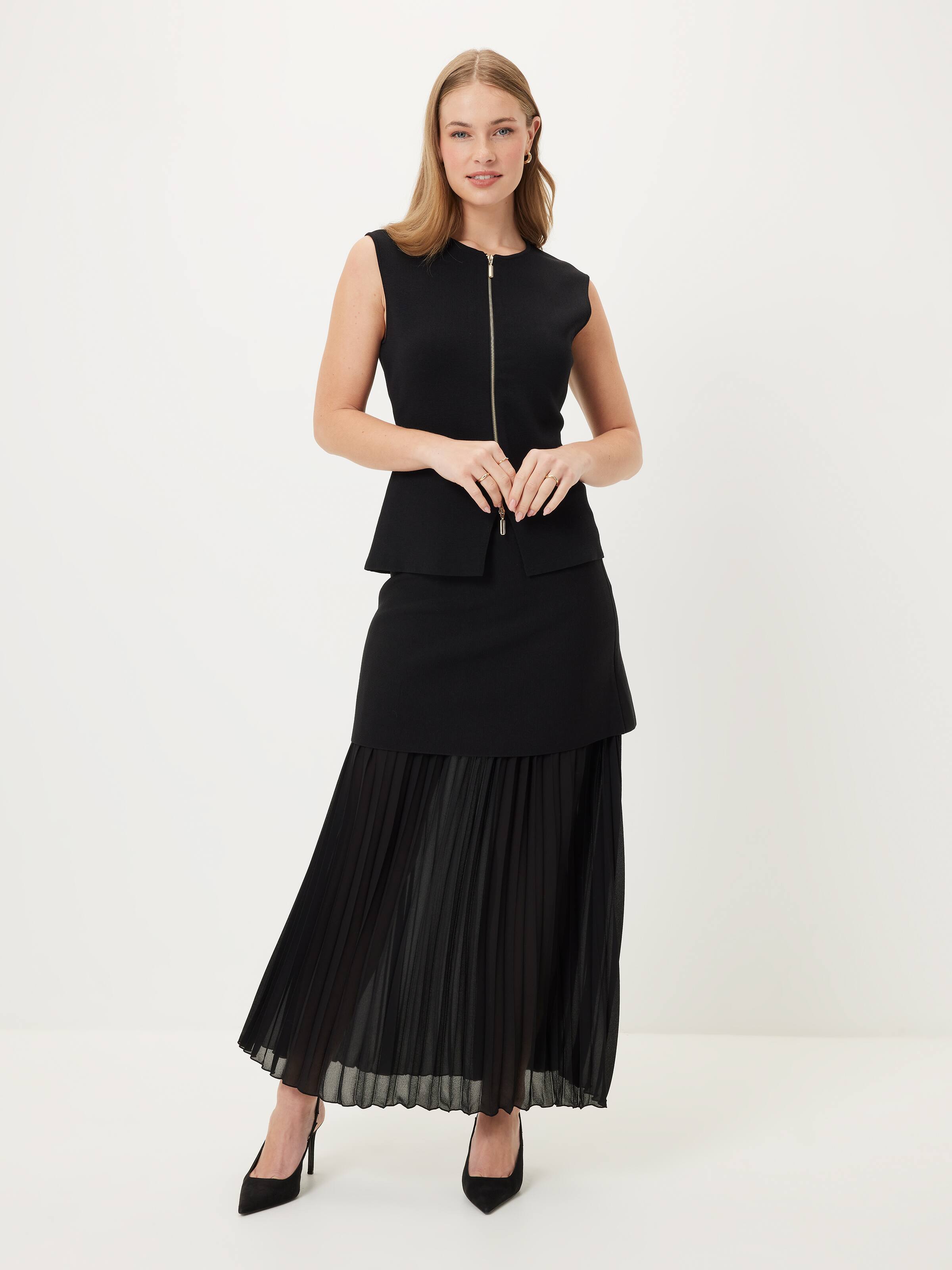 Eva Knit Woven Contrast Maxi Skirt