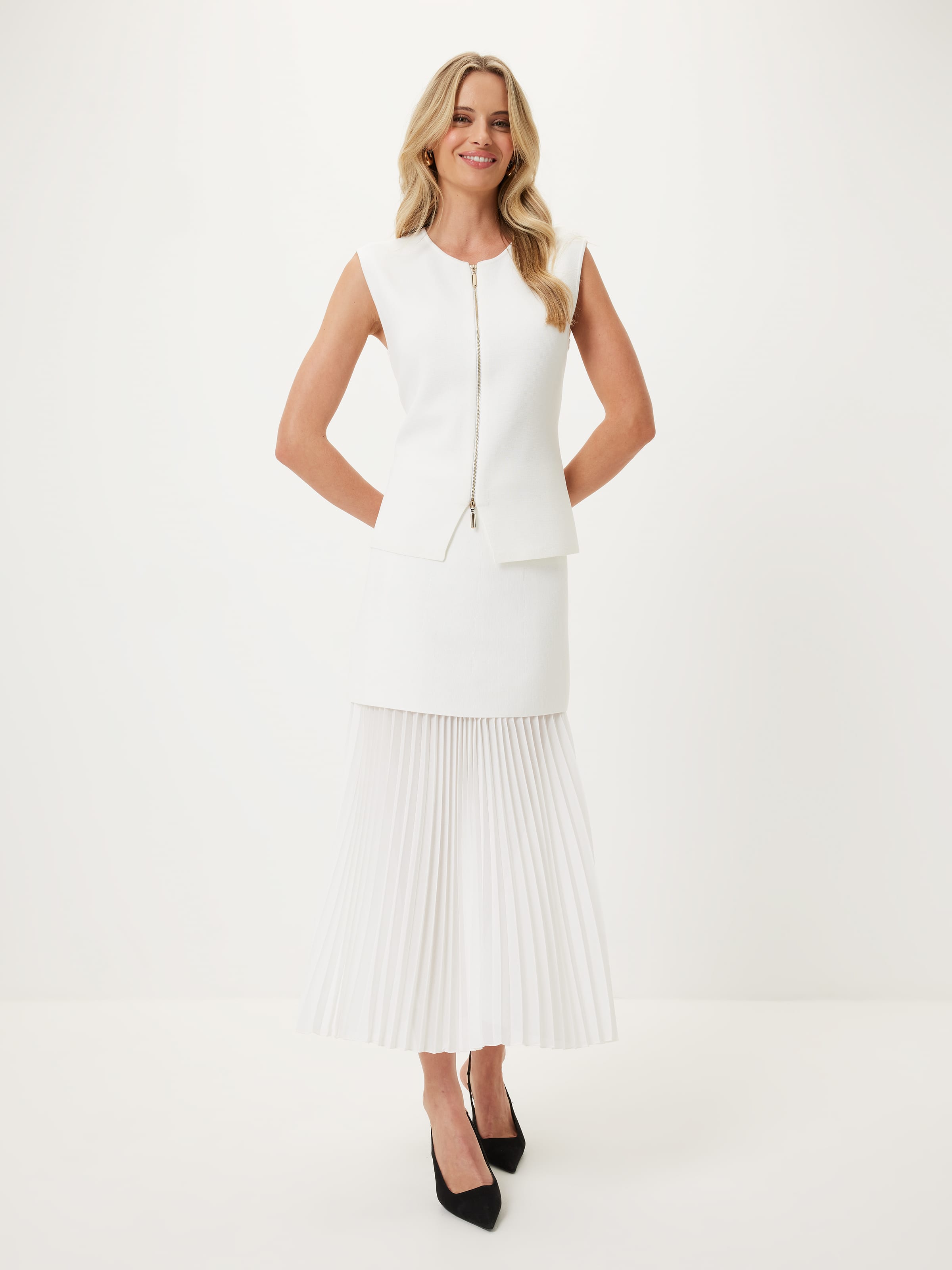 Eva Knit Woven Contrast Maxi Skirt