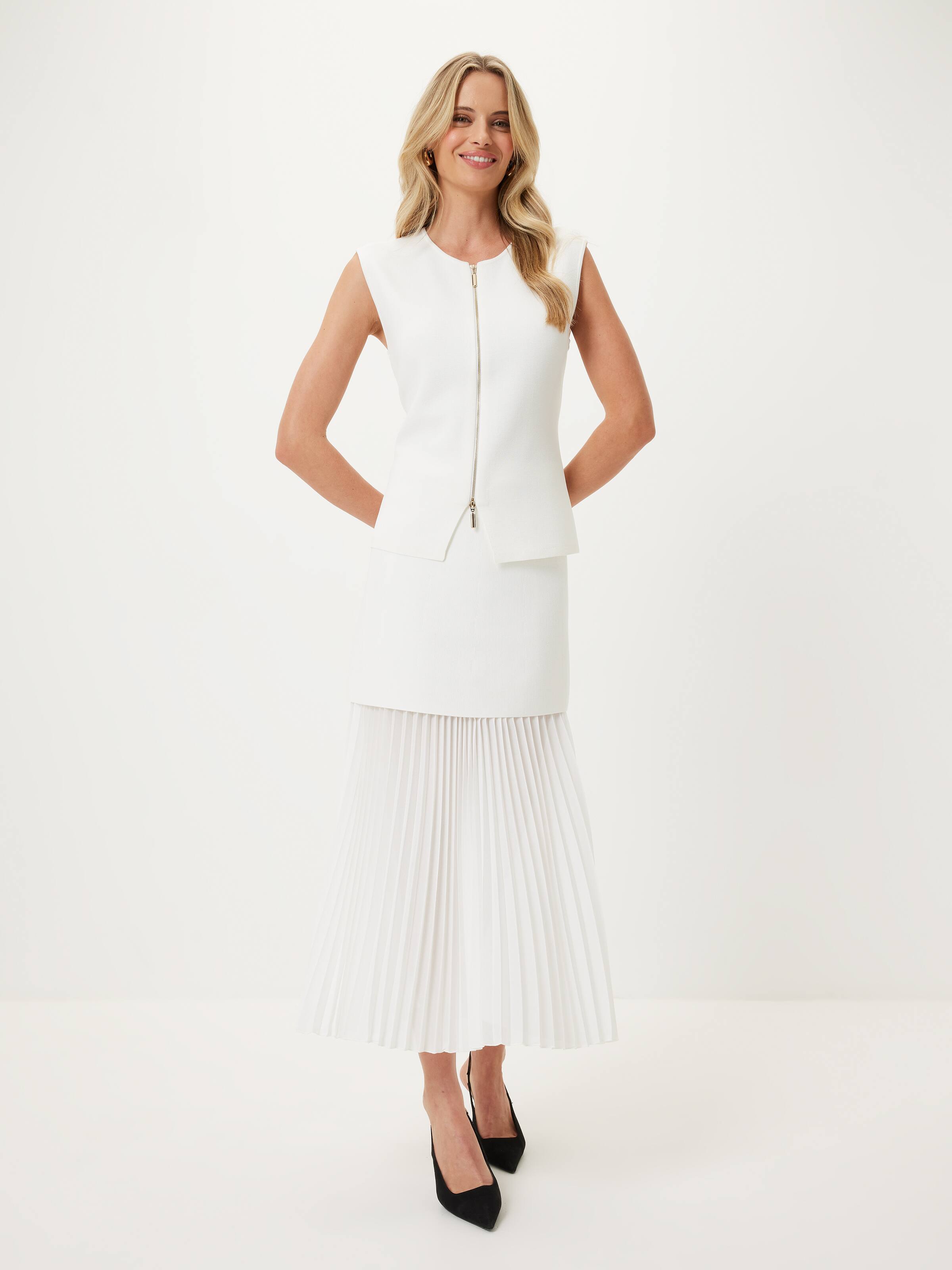 Eva Knit Woven Contrast Maxi Skirt