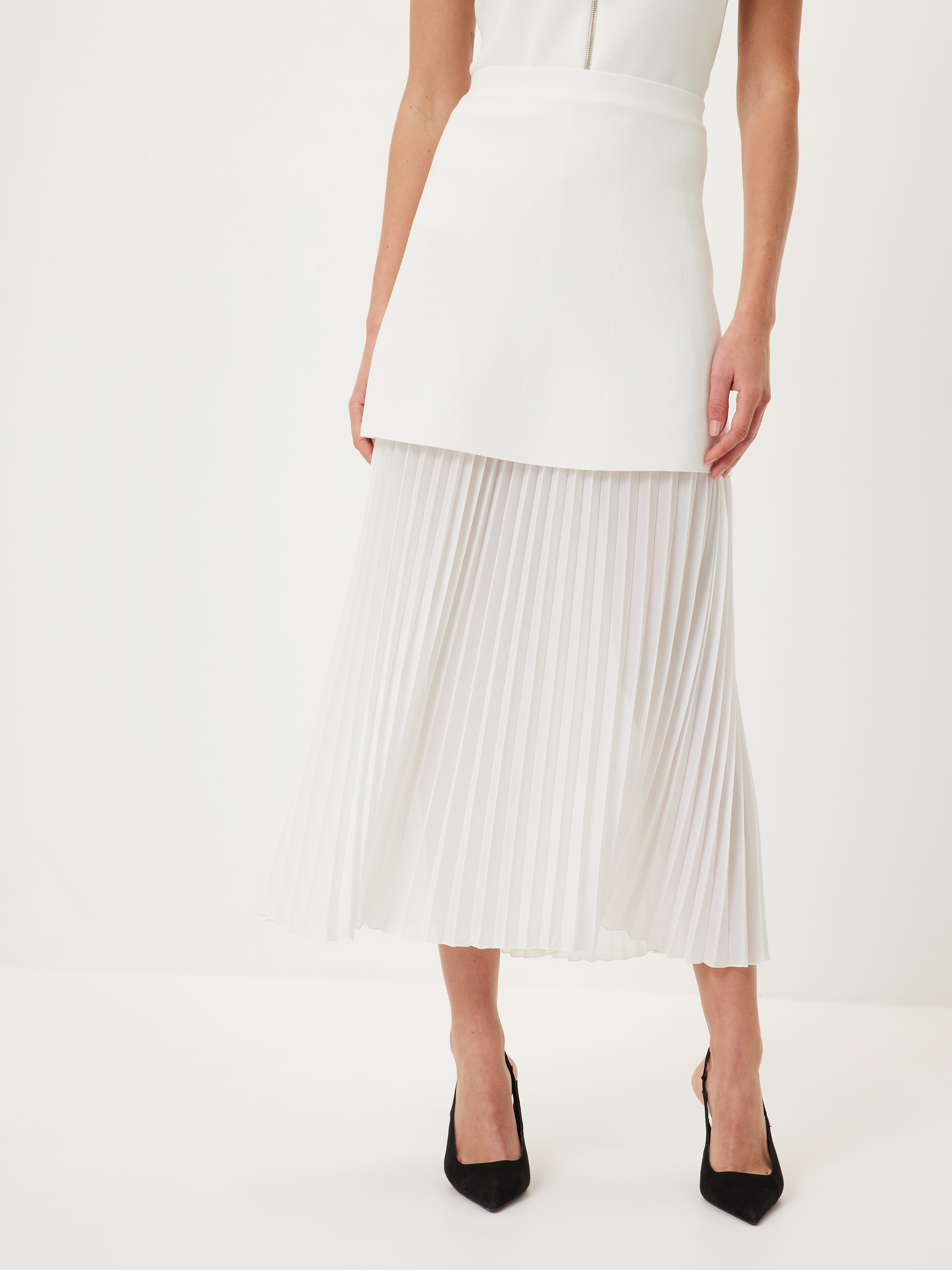 Eva Knit Woven Contrast Maxi Skirt
