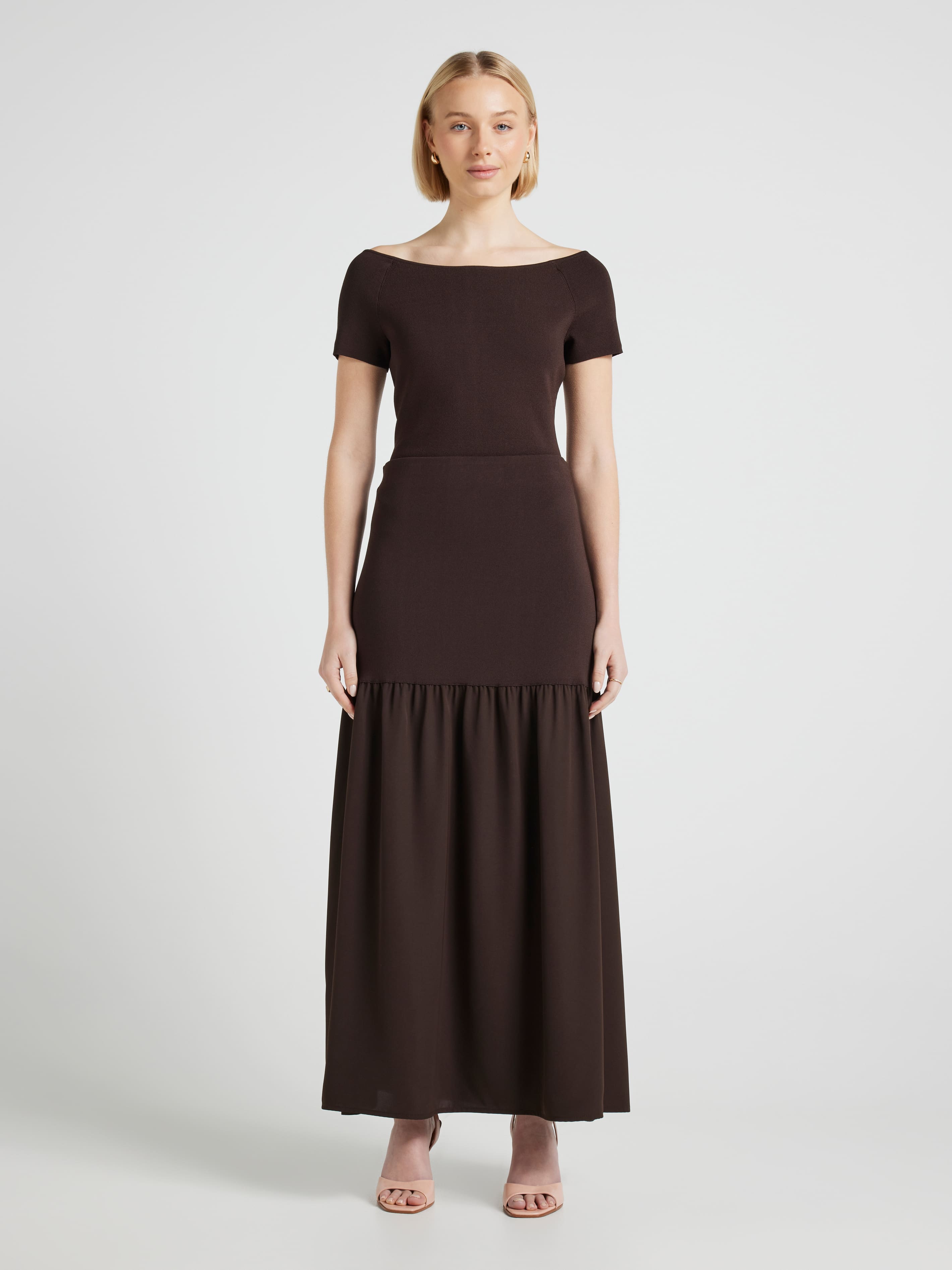 Kayla Mixed Media Knit Skirt