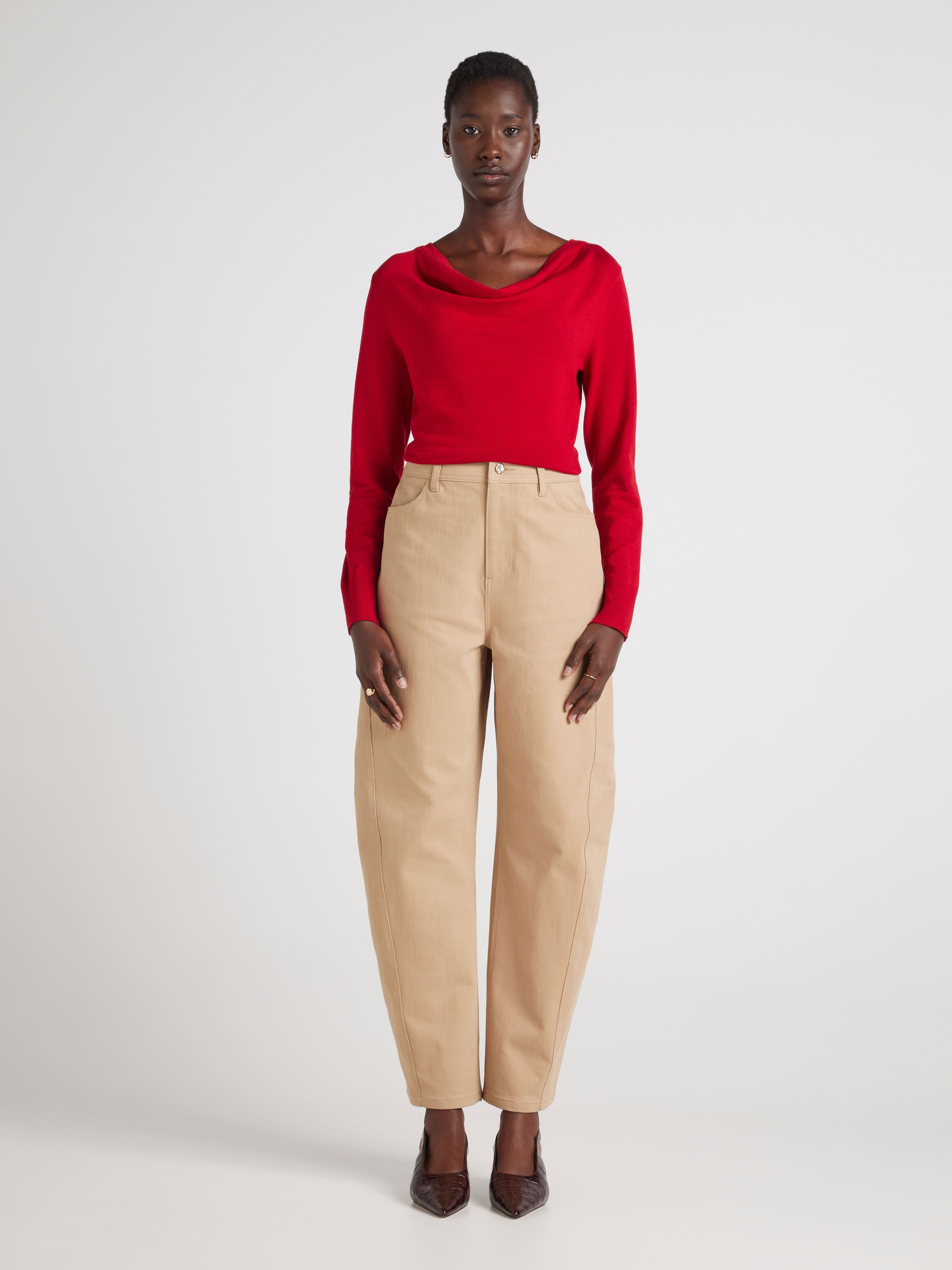Sophia Cowl Neck Long Sleeve Knit