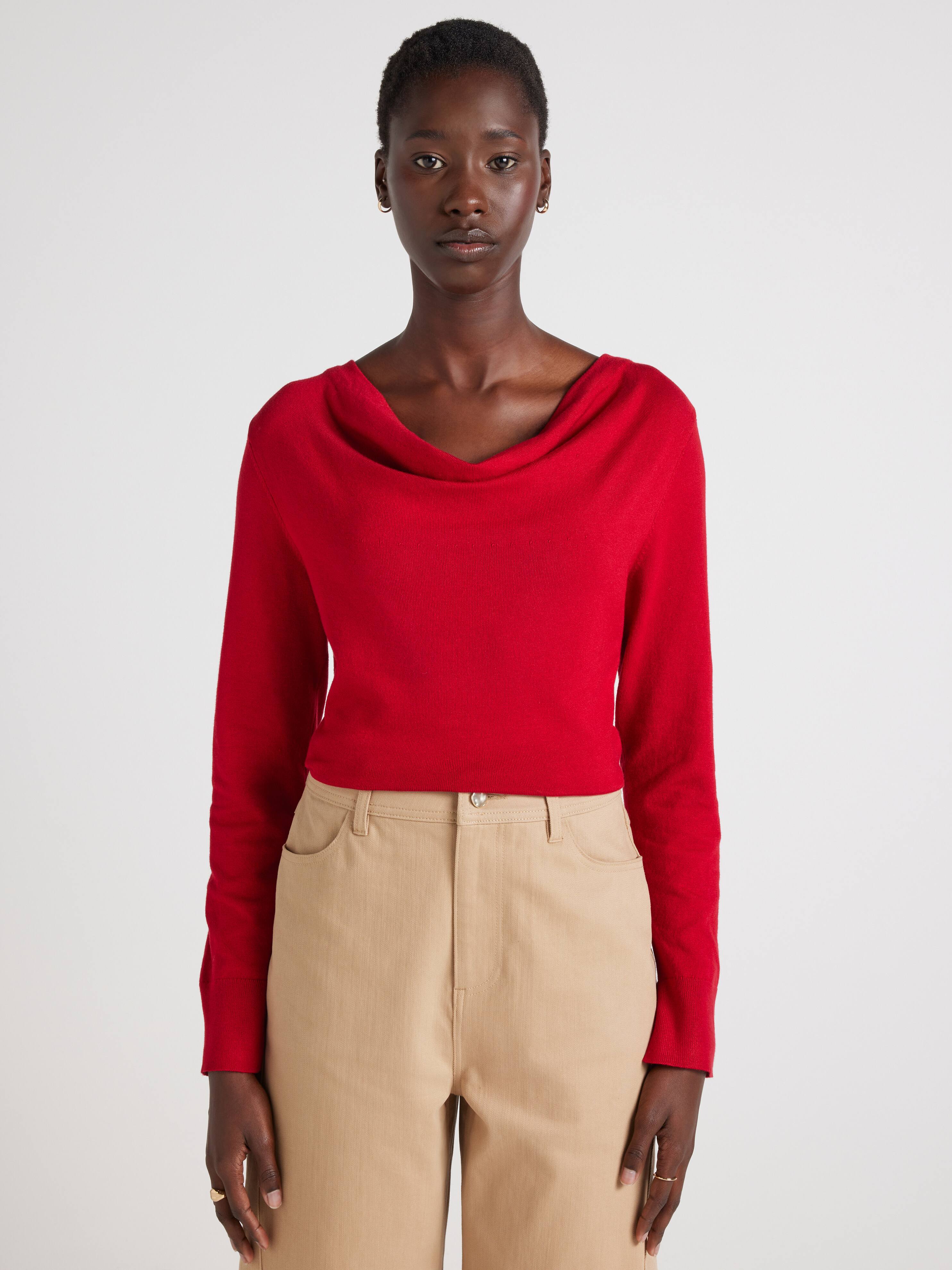 Sophia Cowl Neck Long Sleeve Knit