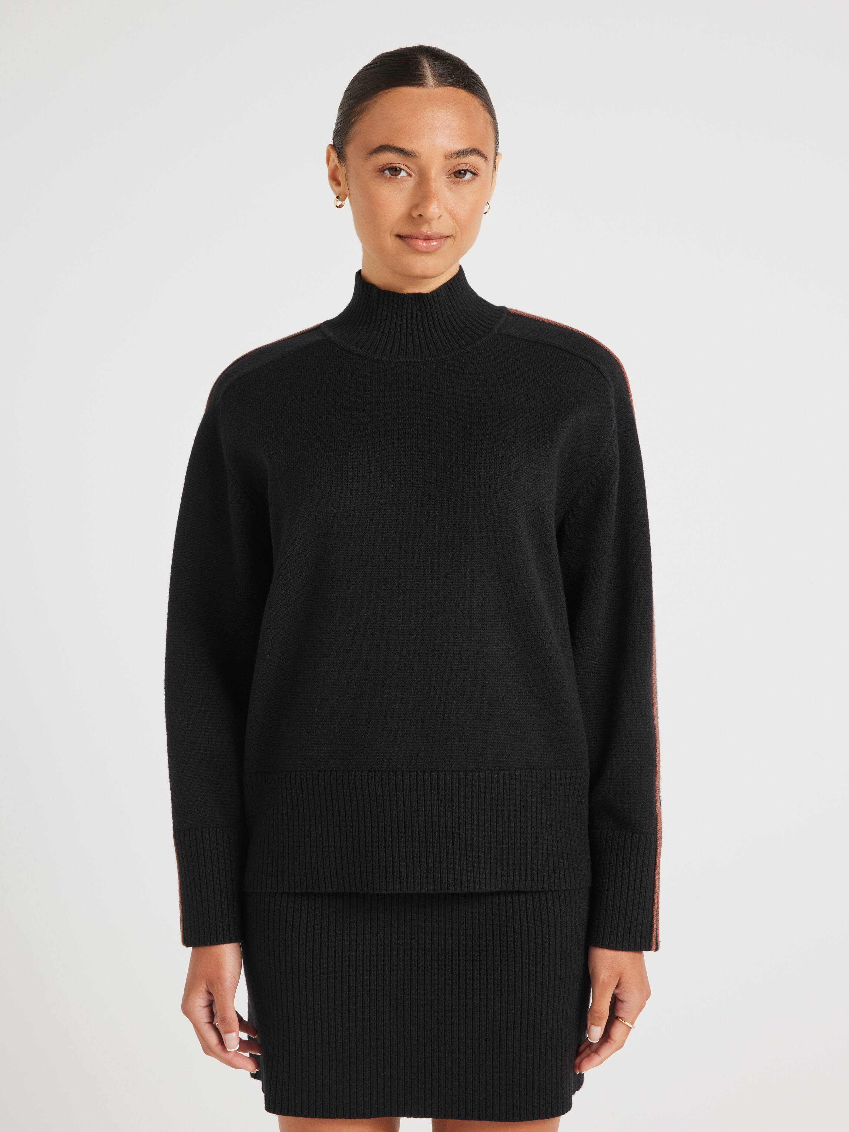 Amelia High Neck Long Sleeve Knit