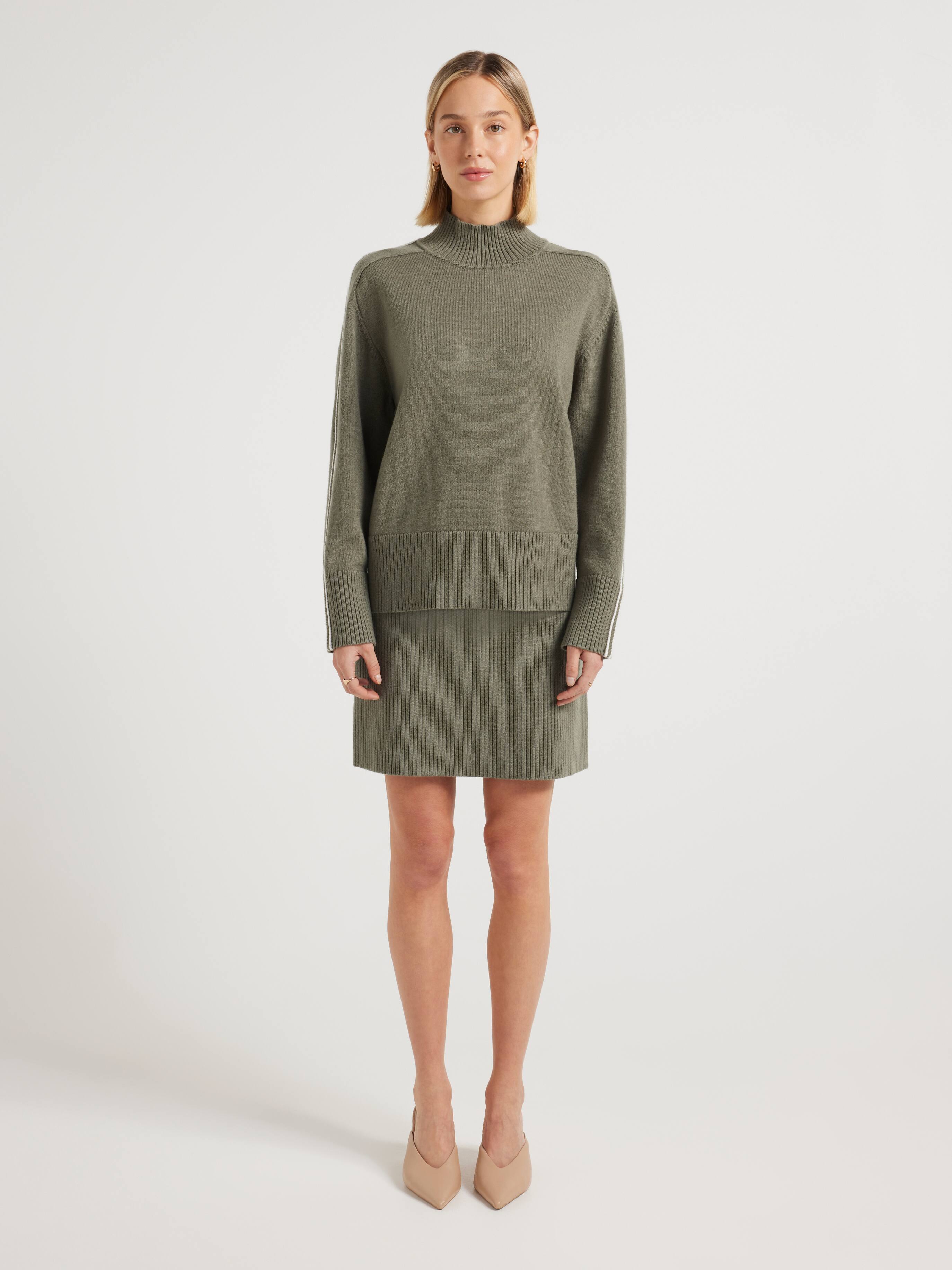 Amelia High Neck Long Sleeve Knit