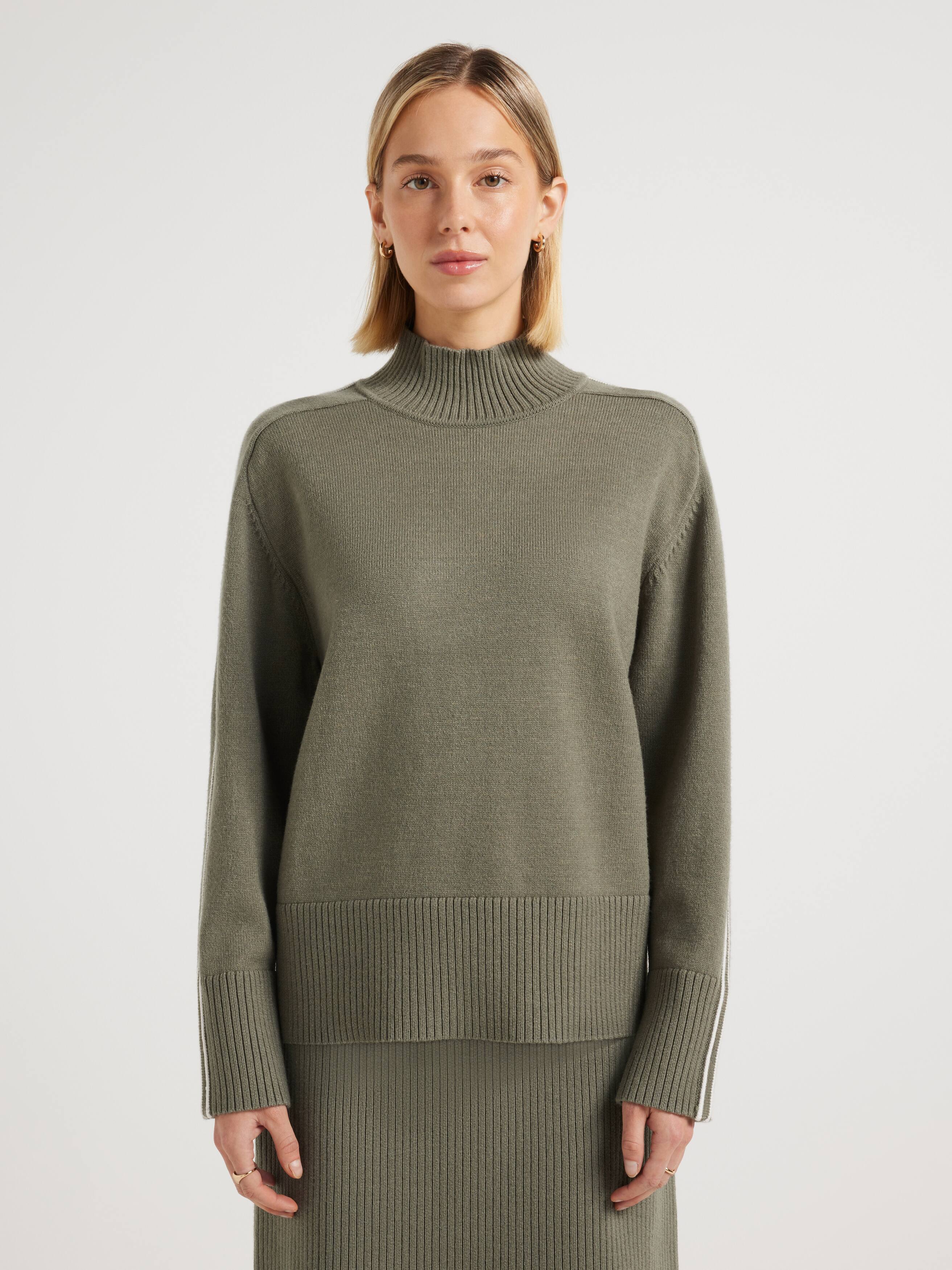 Amelia High Neck Long Sleeve Knit