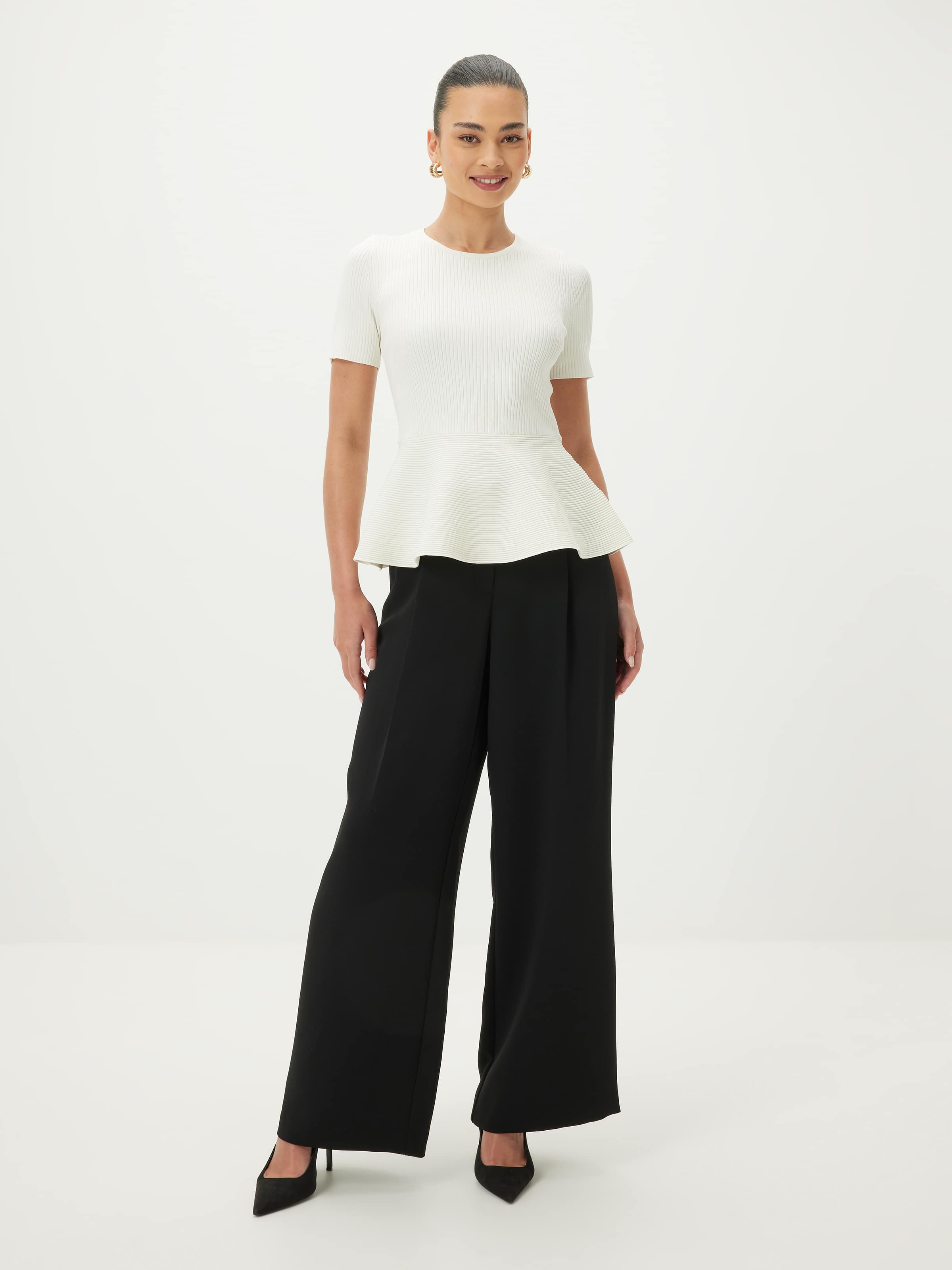 Ella Peplum Milano Knit