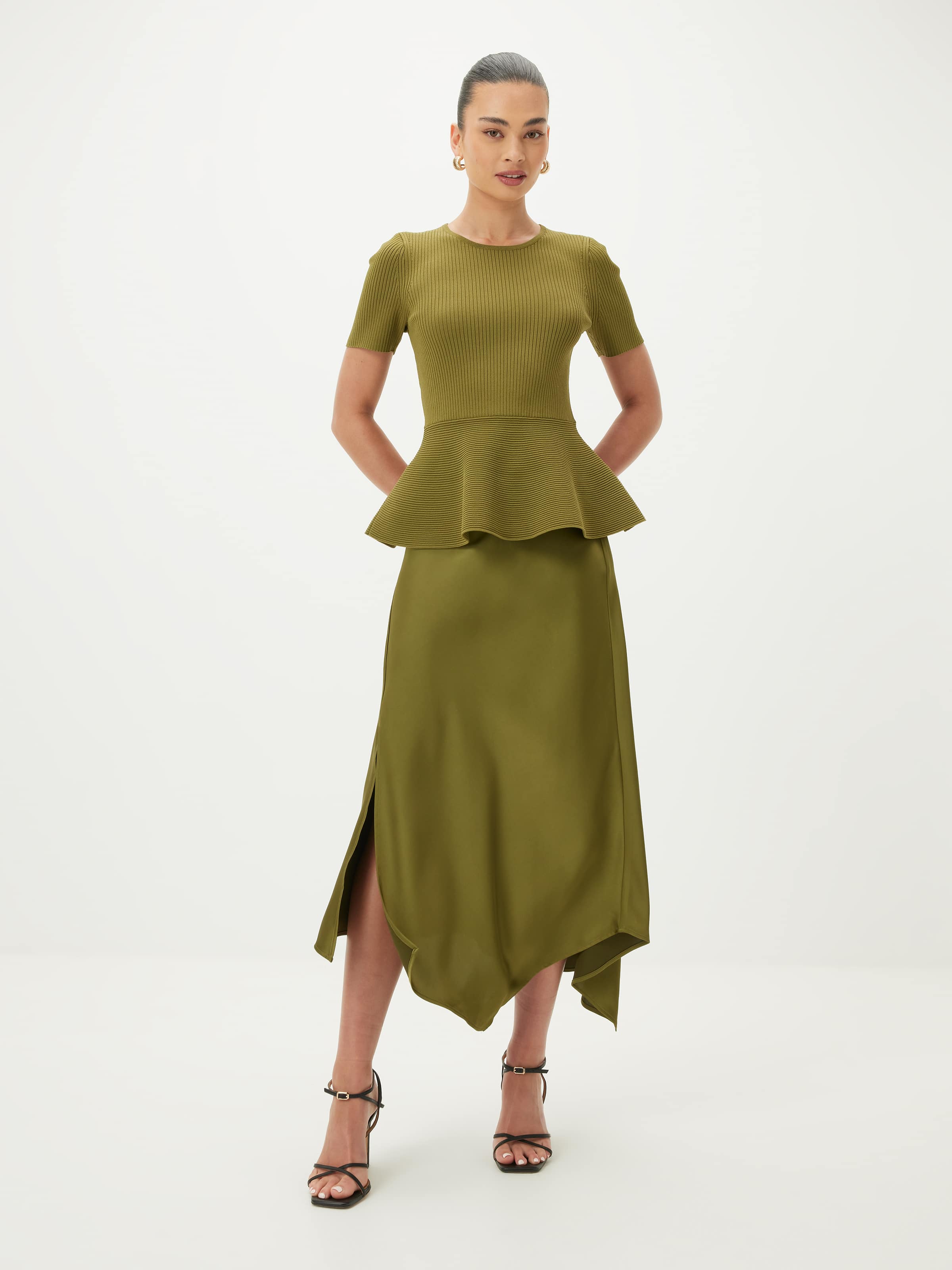 Ella Peplum Milano Knit