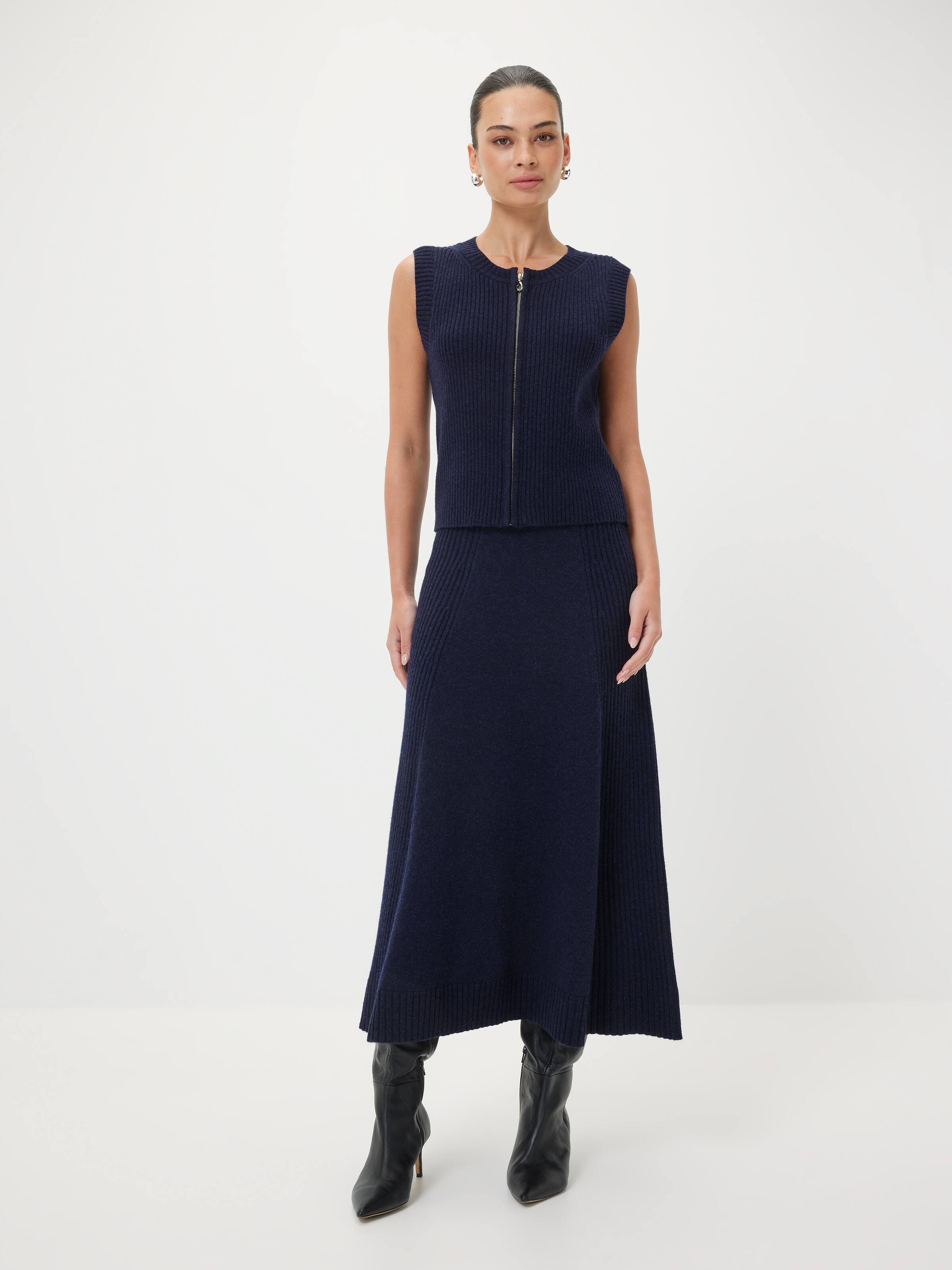 Liberty Ribbed Zip Thrugh Vest