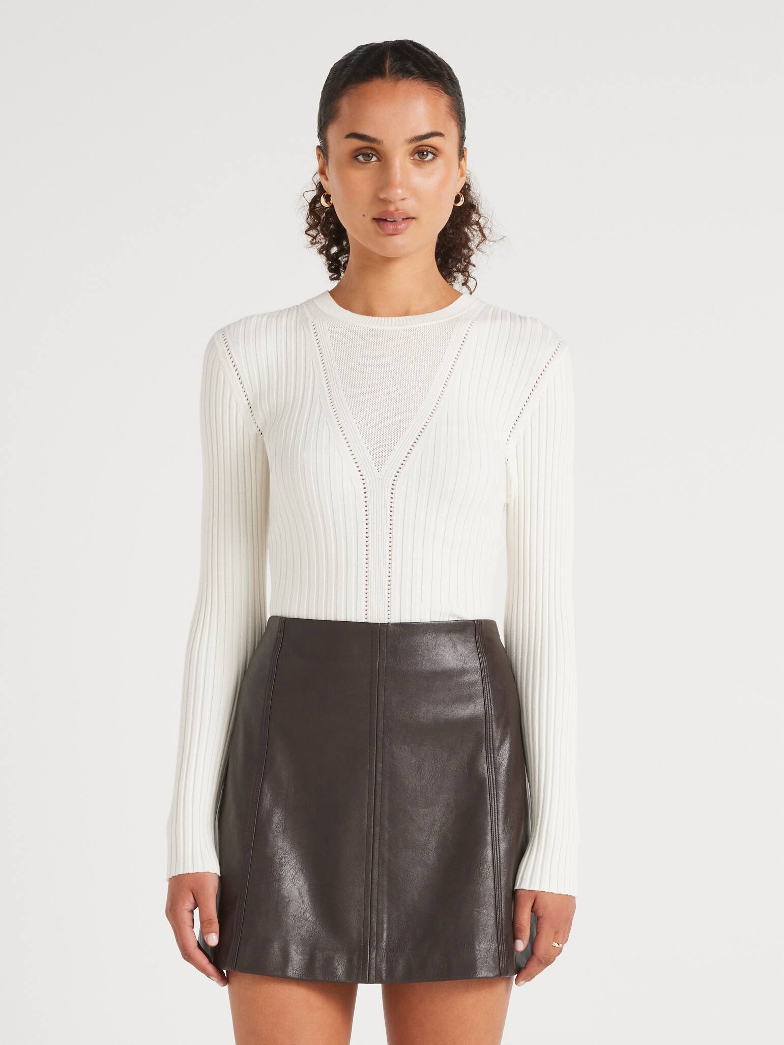 Nina Long Sleeve Pointelle Knit