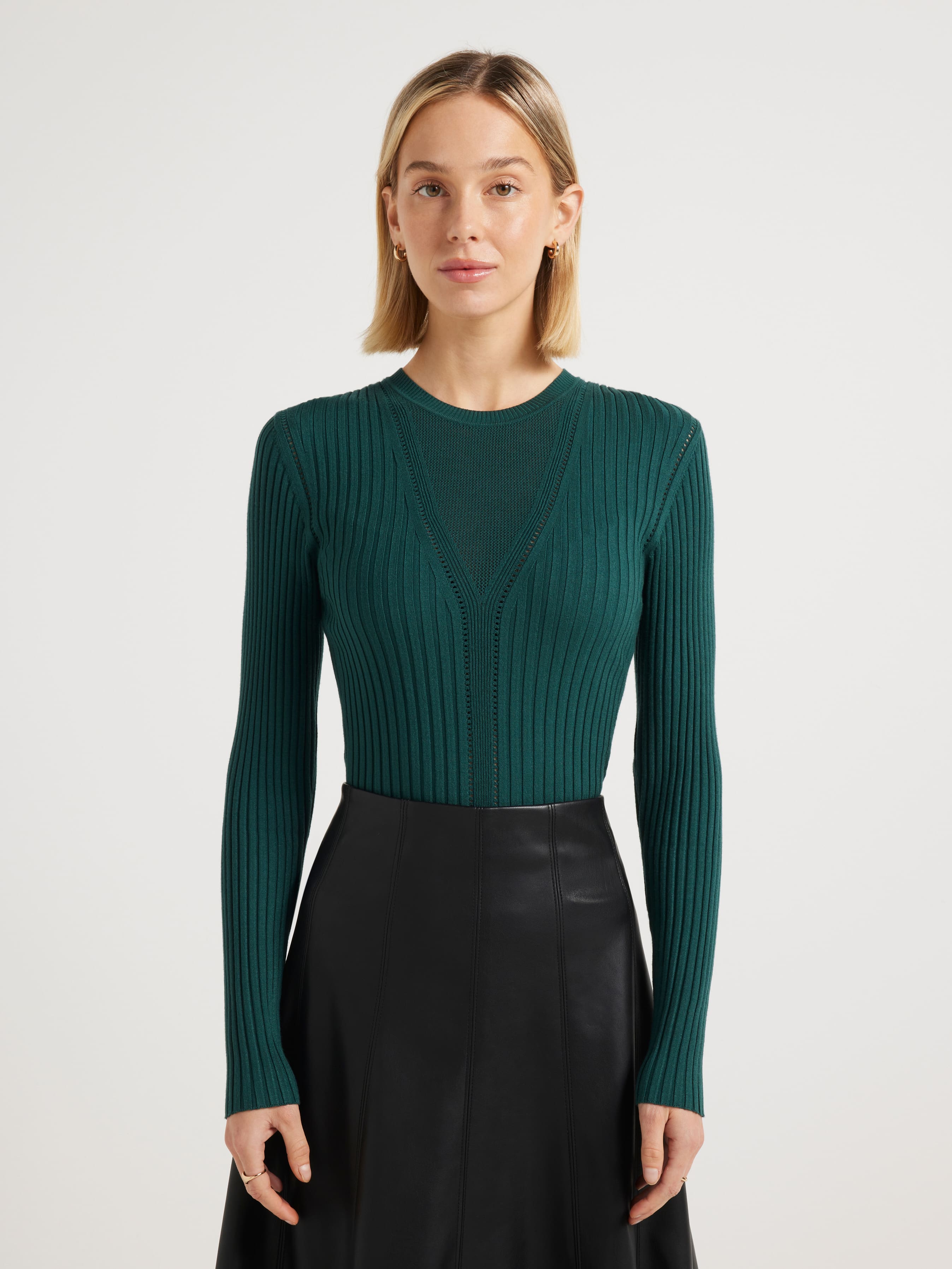 Nina Long Sleeve Pointelle Knit