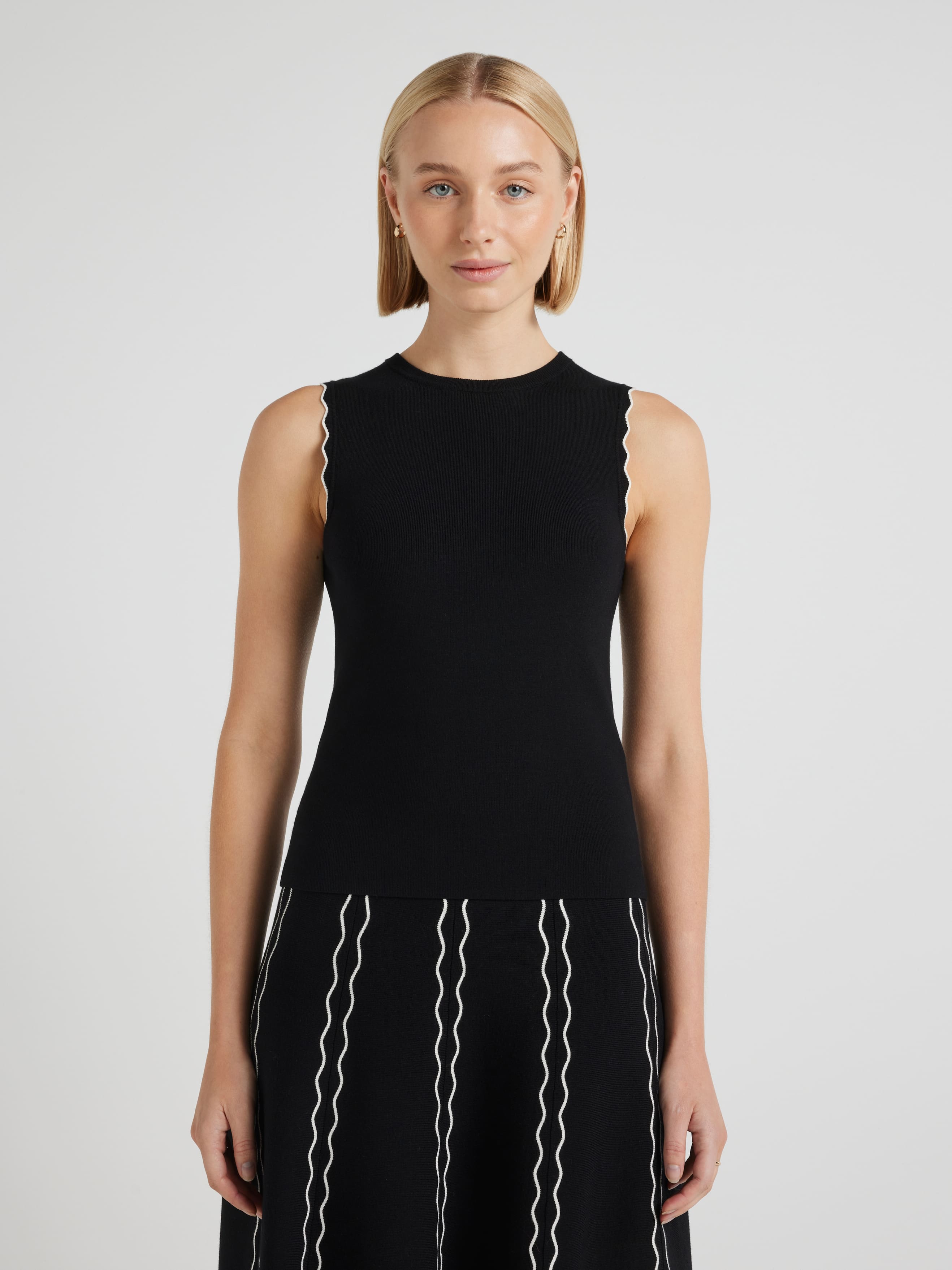 Belle Scallop Detail Knit Tank