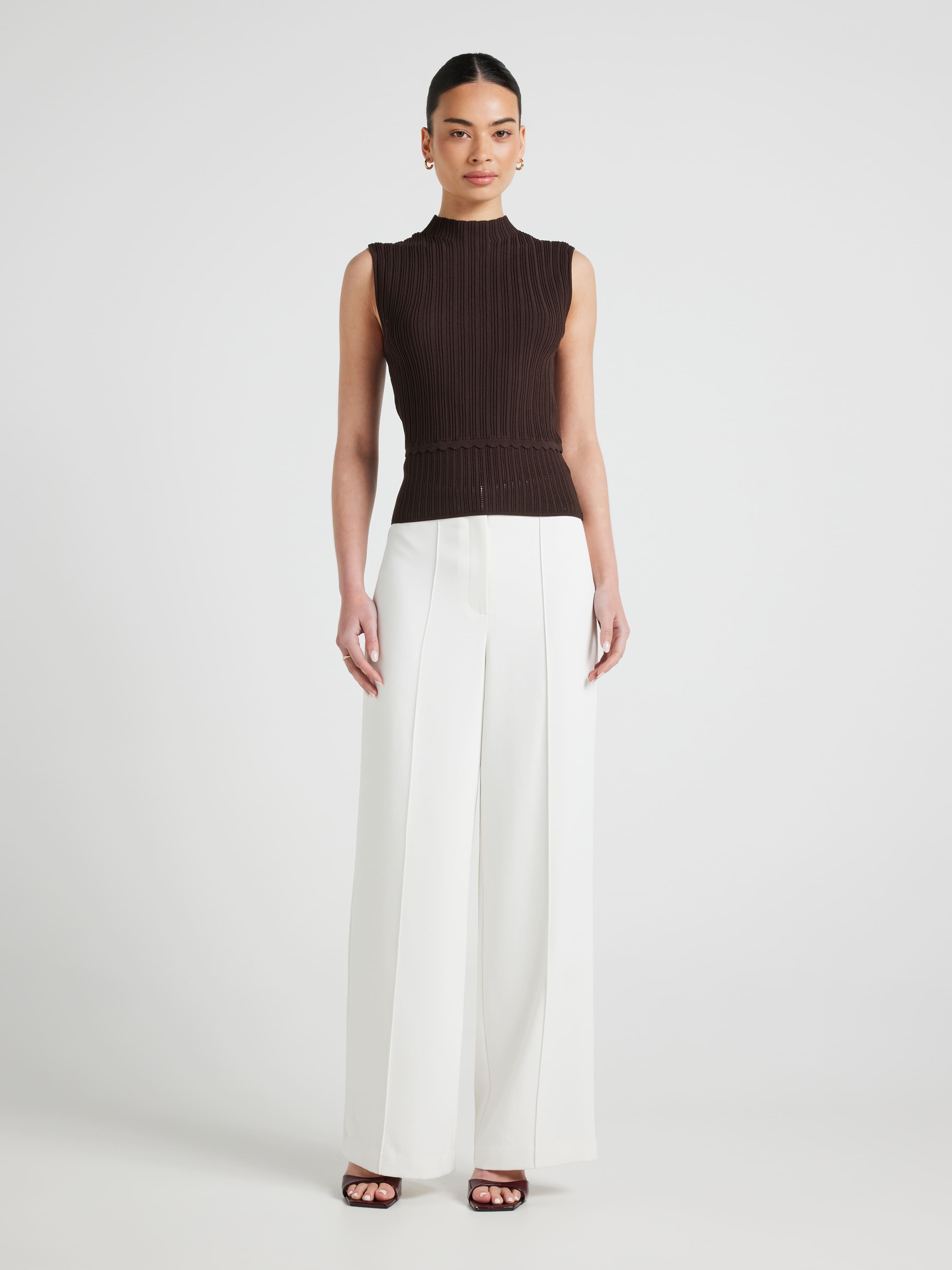 Tara Pointelle Sleeveless Knit