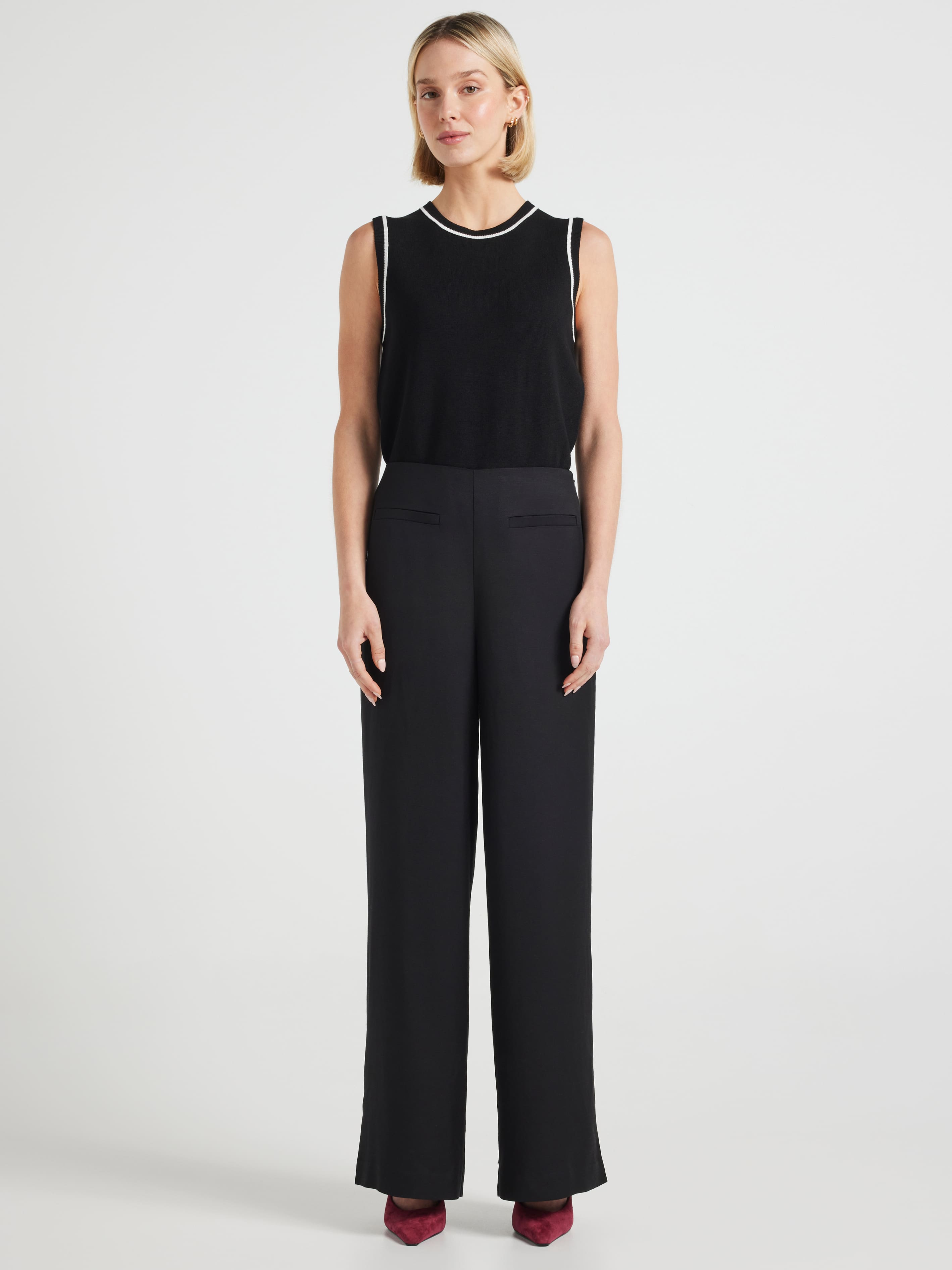 Tash Tipped Sleeveless Knit Top