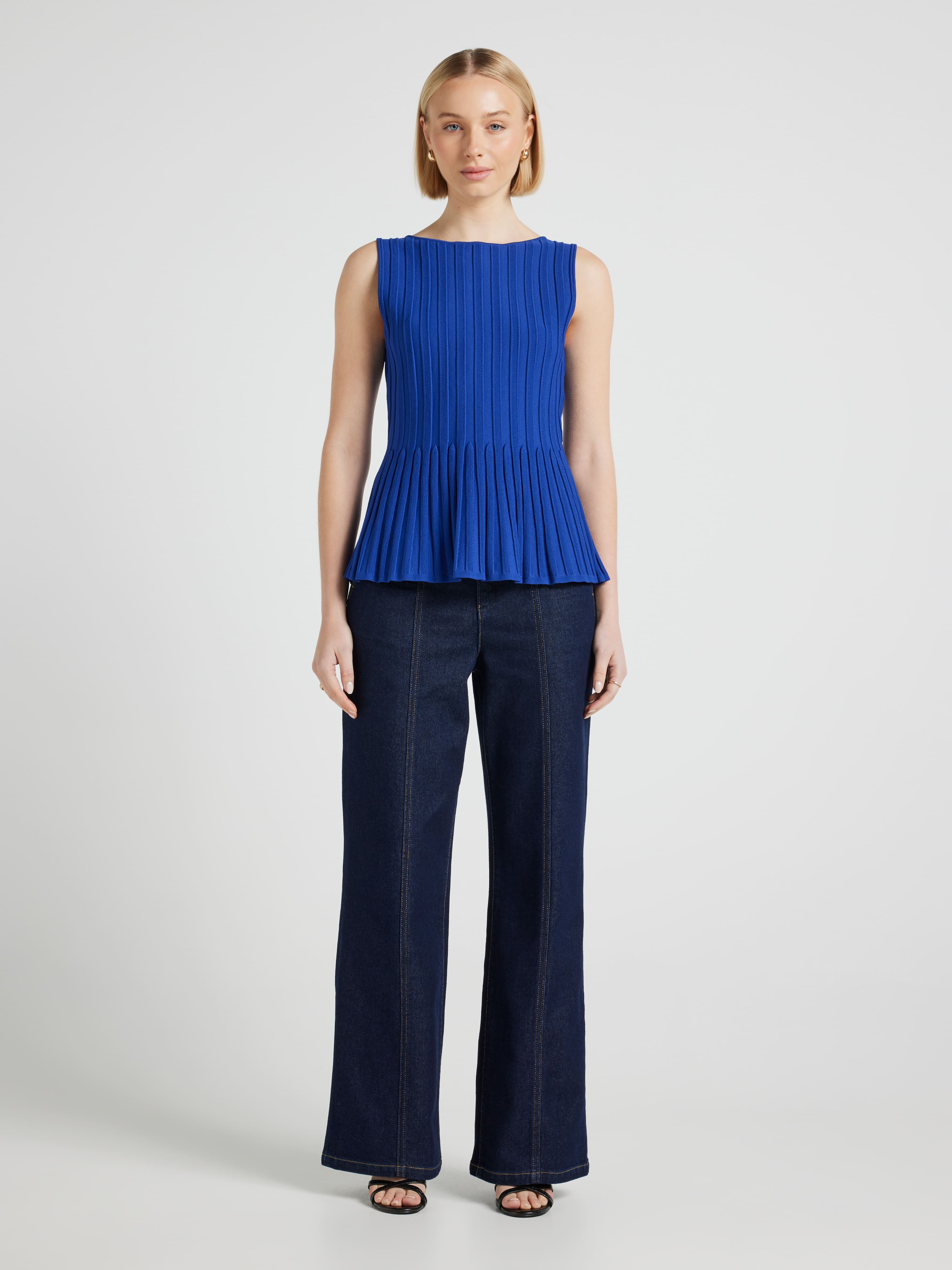 Claudia Peplum Ribbed Knit