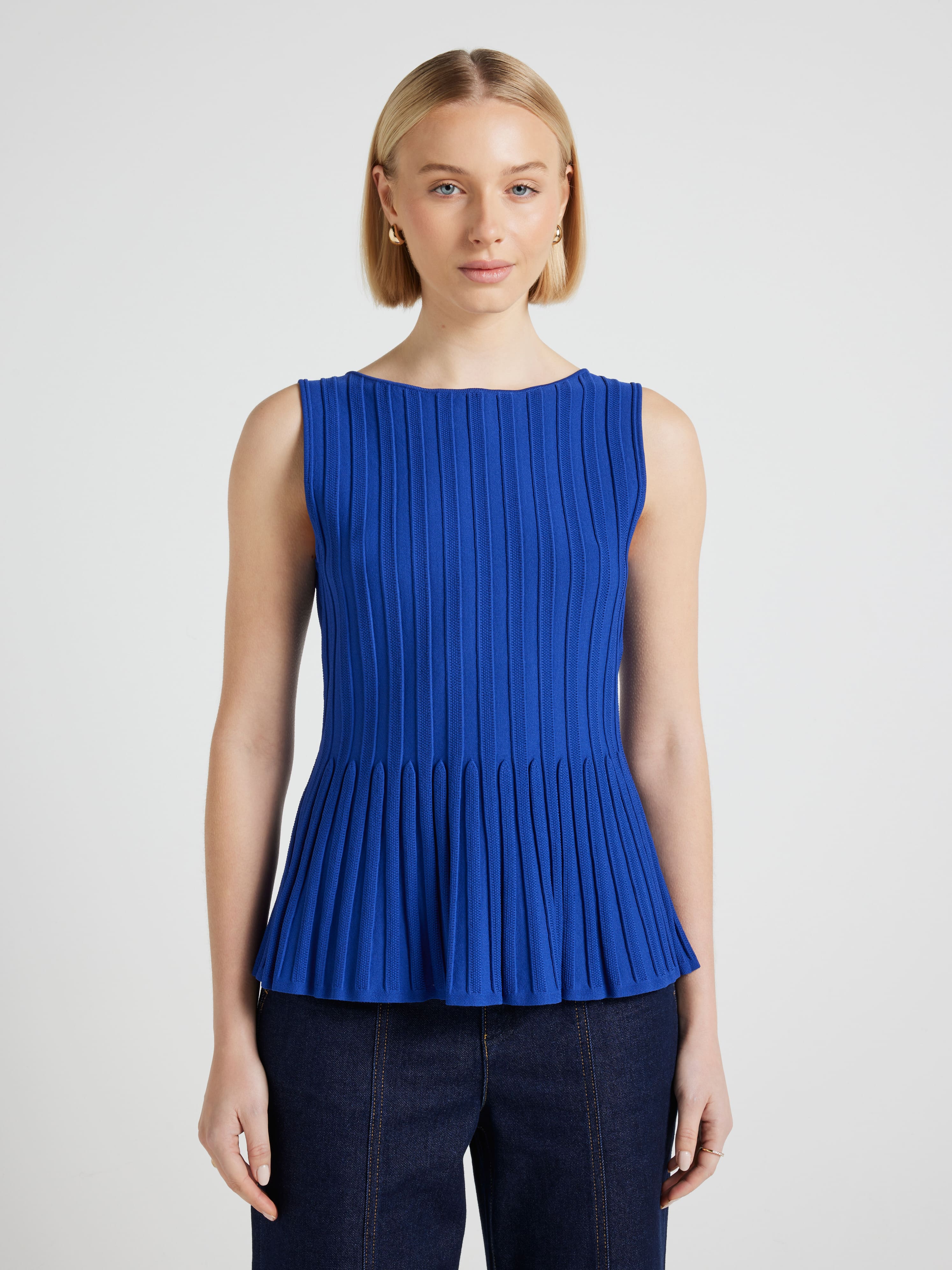 Claudia Peplum Ribbed Knit