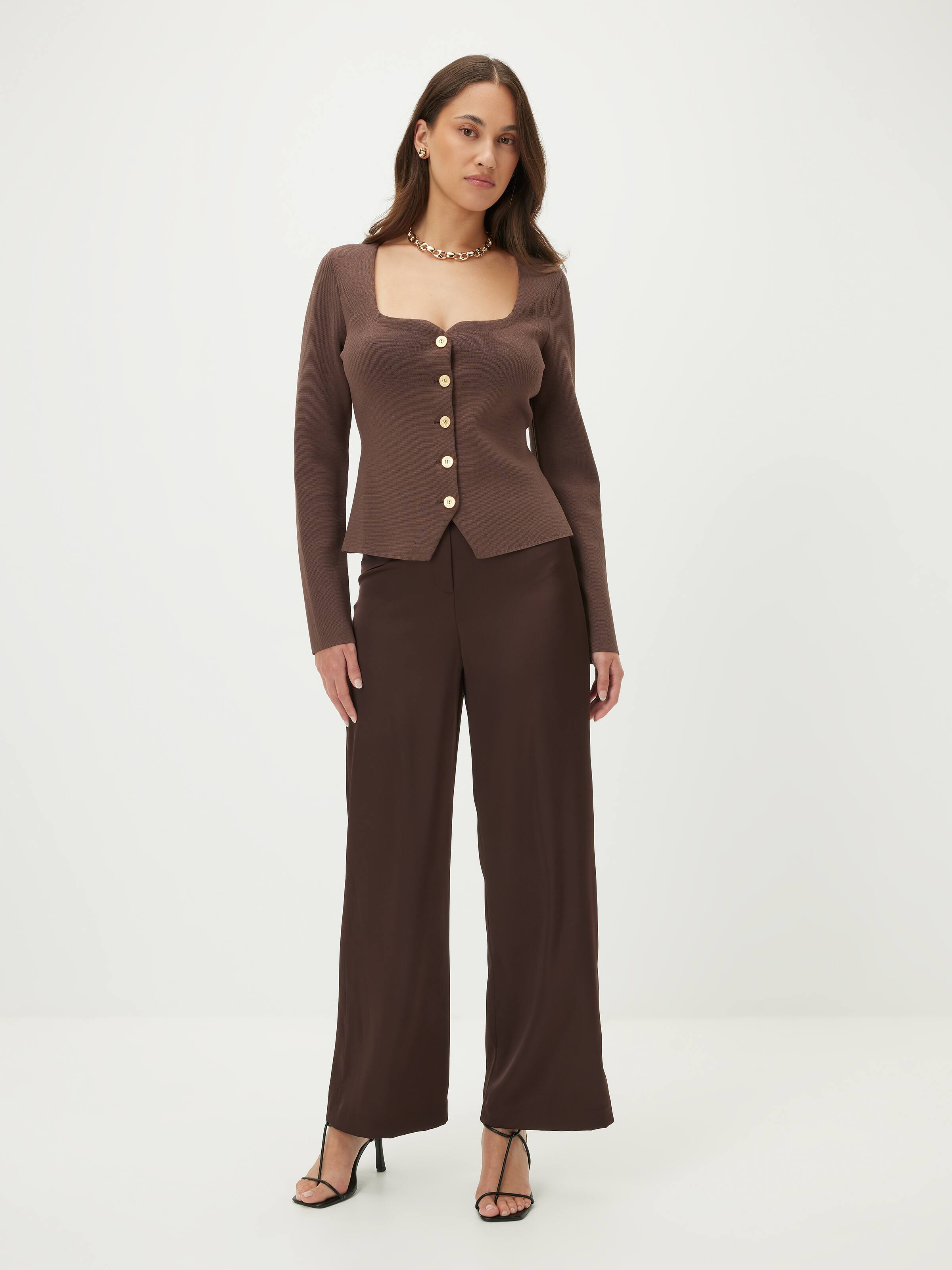 Harper Square Neck Knit Jacket