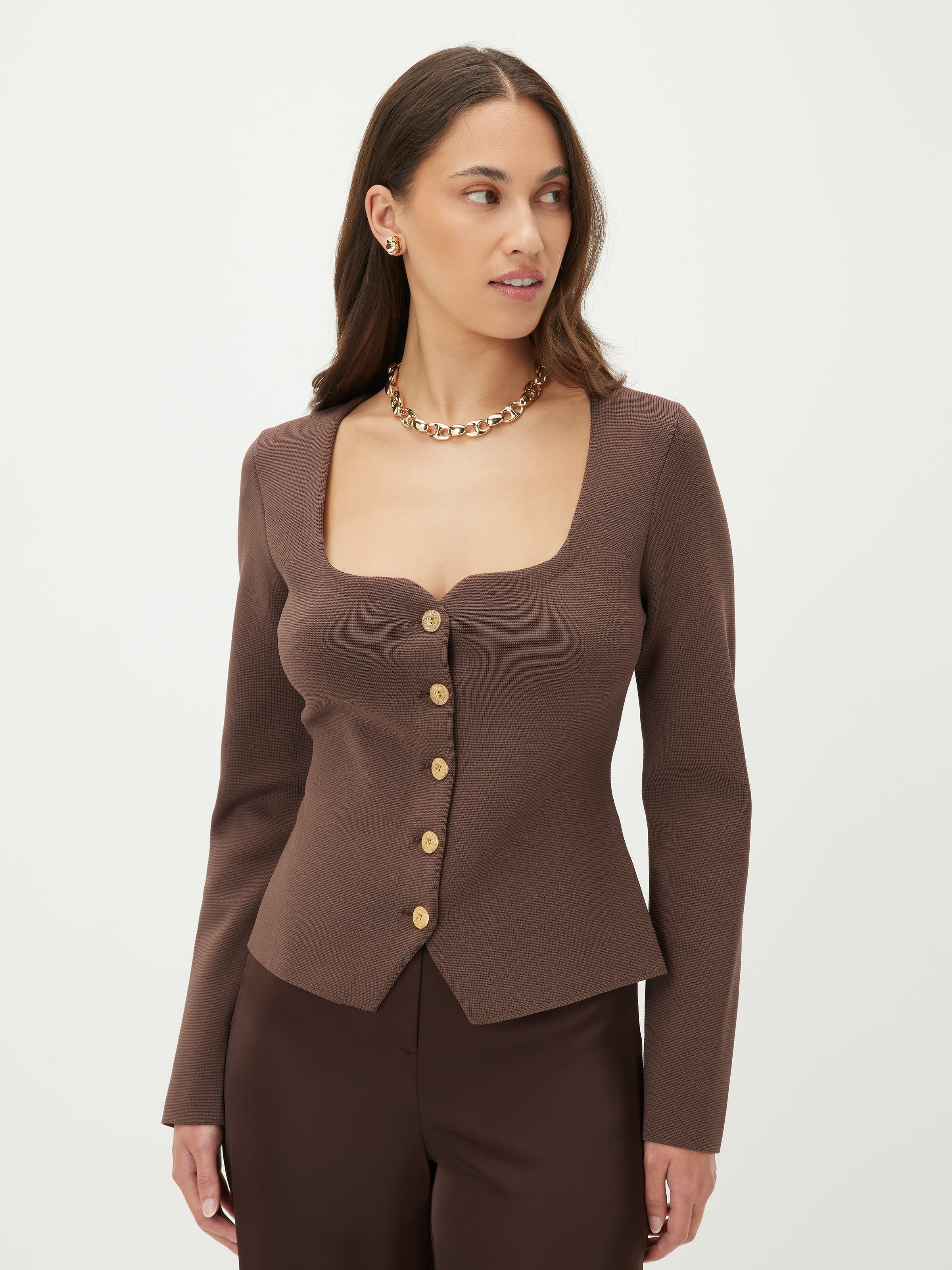 Harper Square Neck Knit Jacket