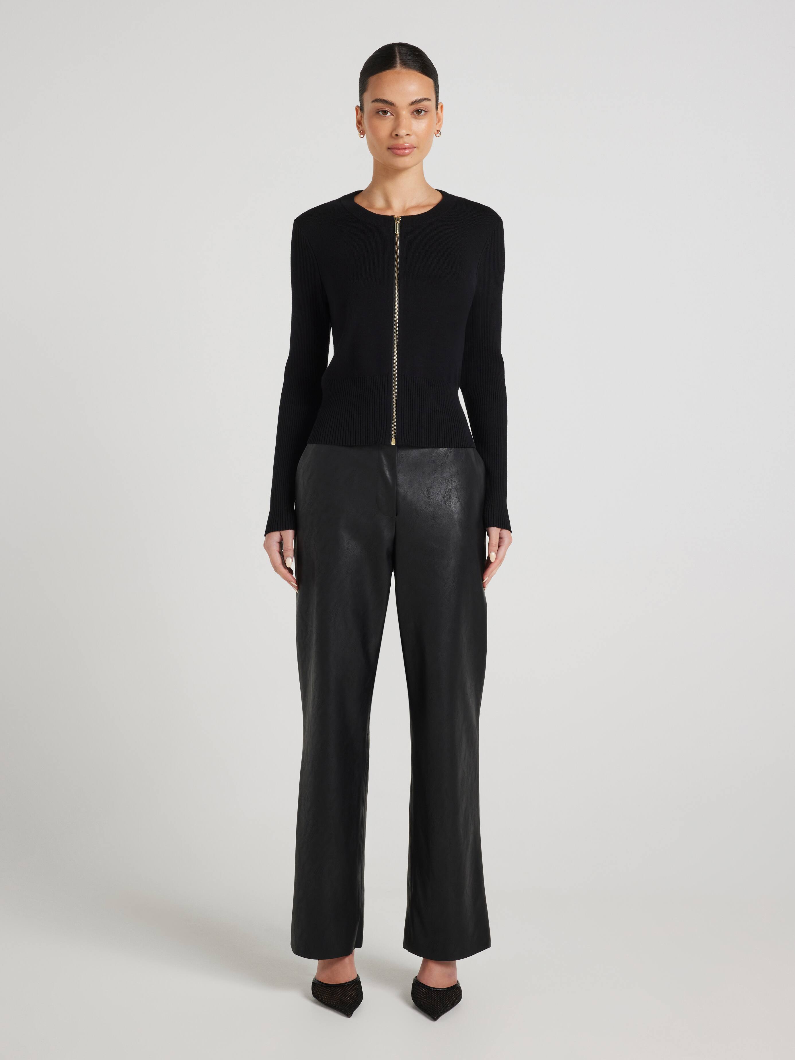 Lily Ribbed Zip Through Cardi