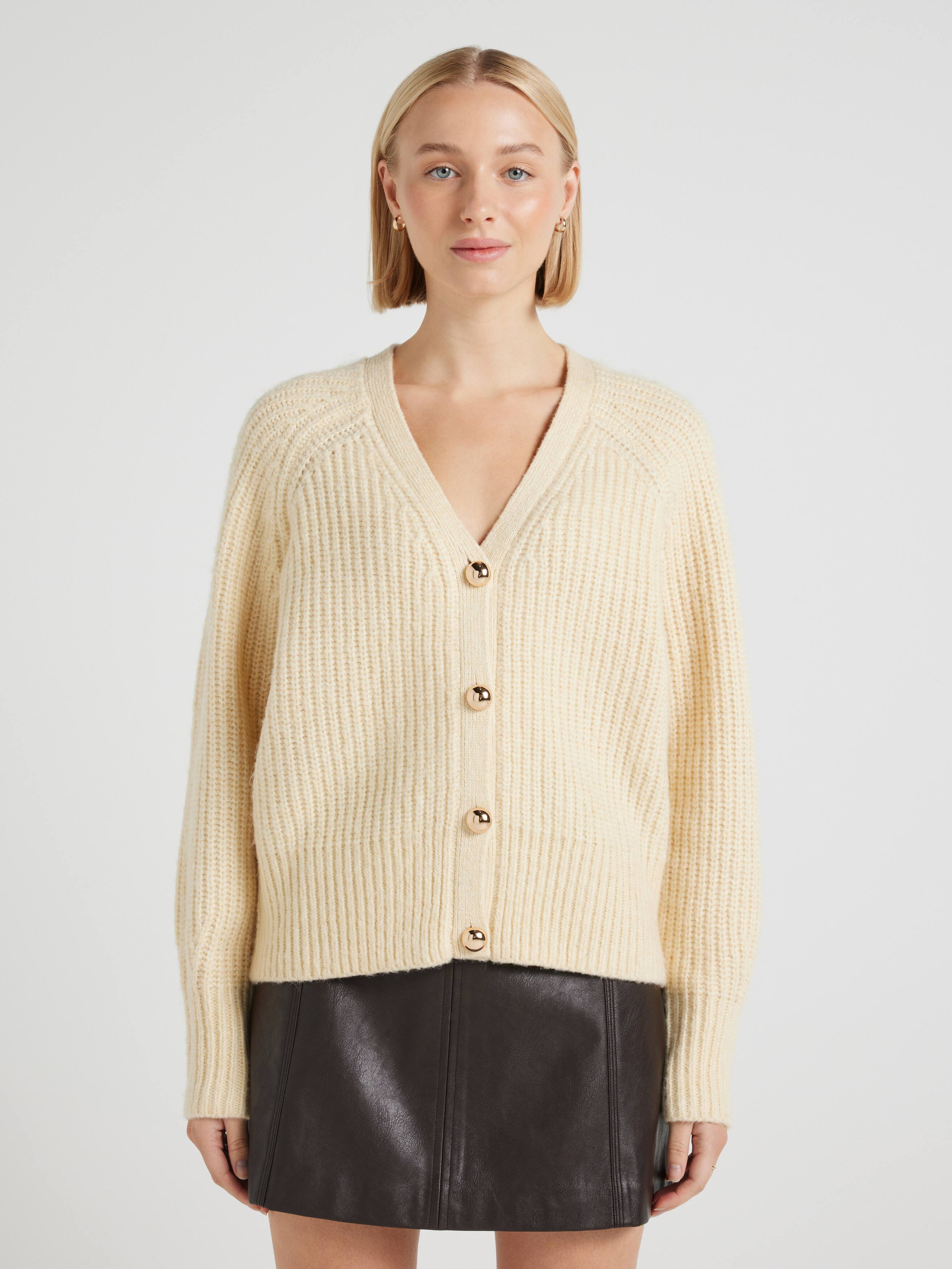 Sarah V Neck Chunky Cardigan