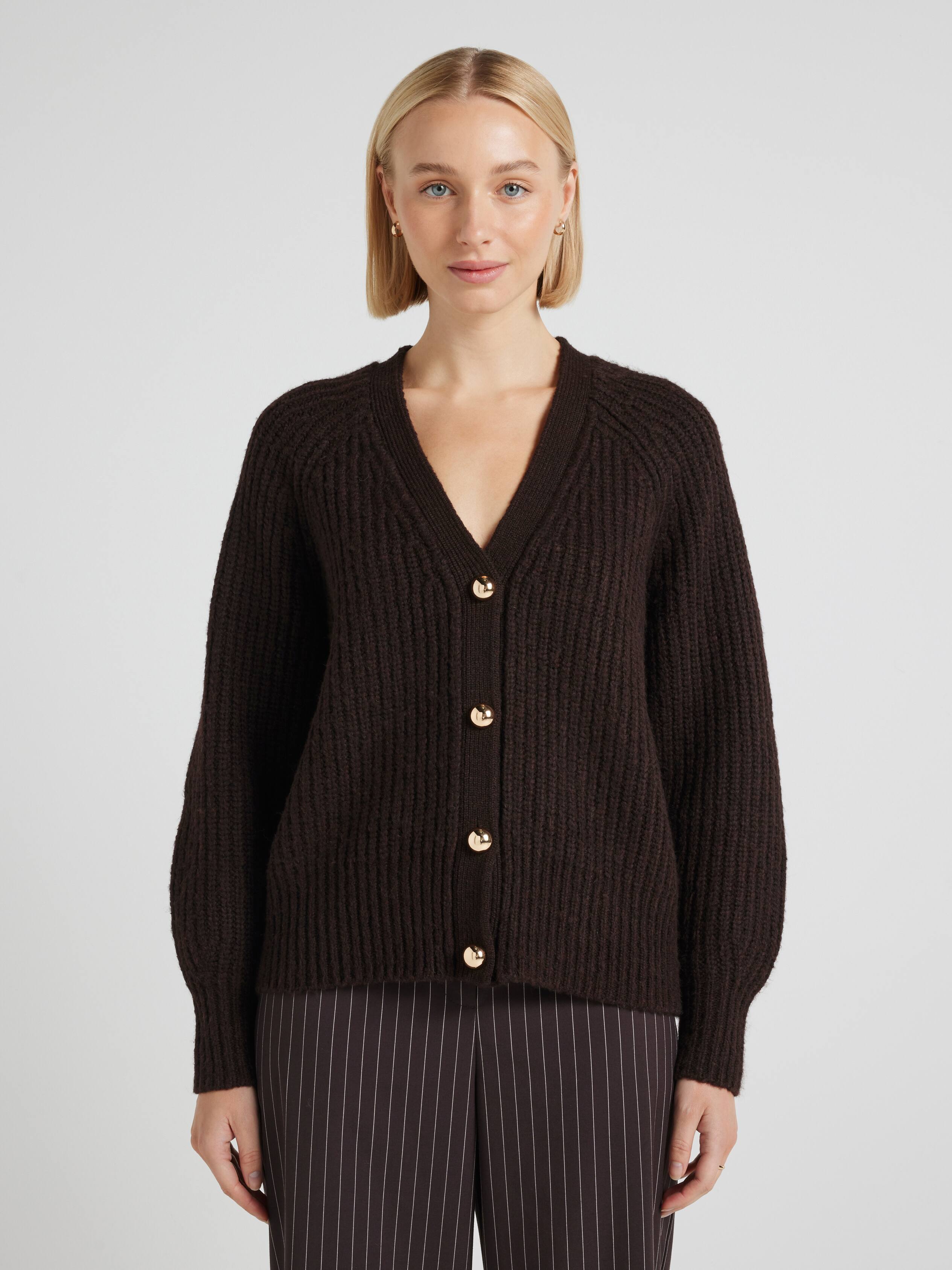 Sarah V Neck Chunky Cardigan