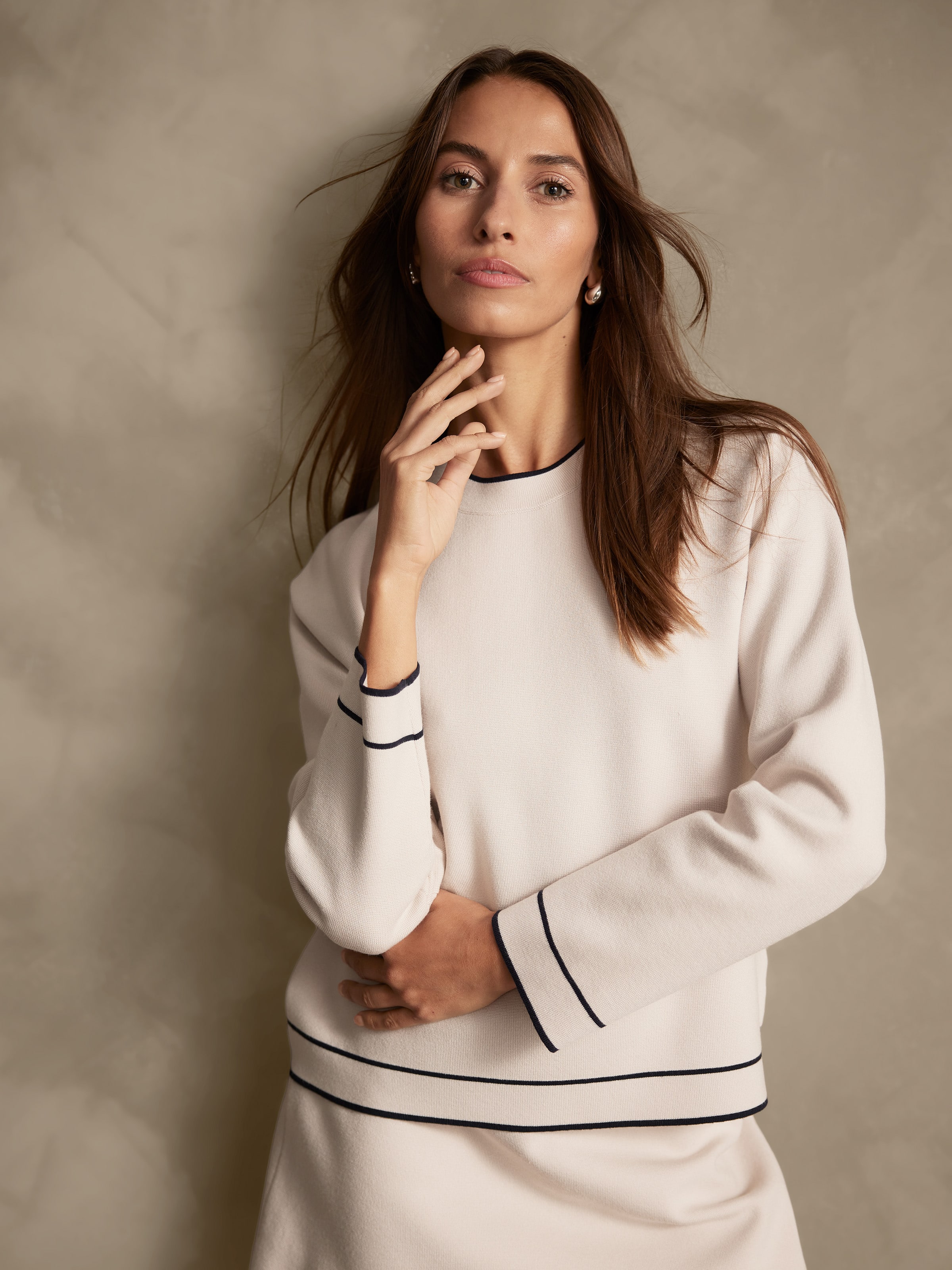 Karina Contrast Tip Knit