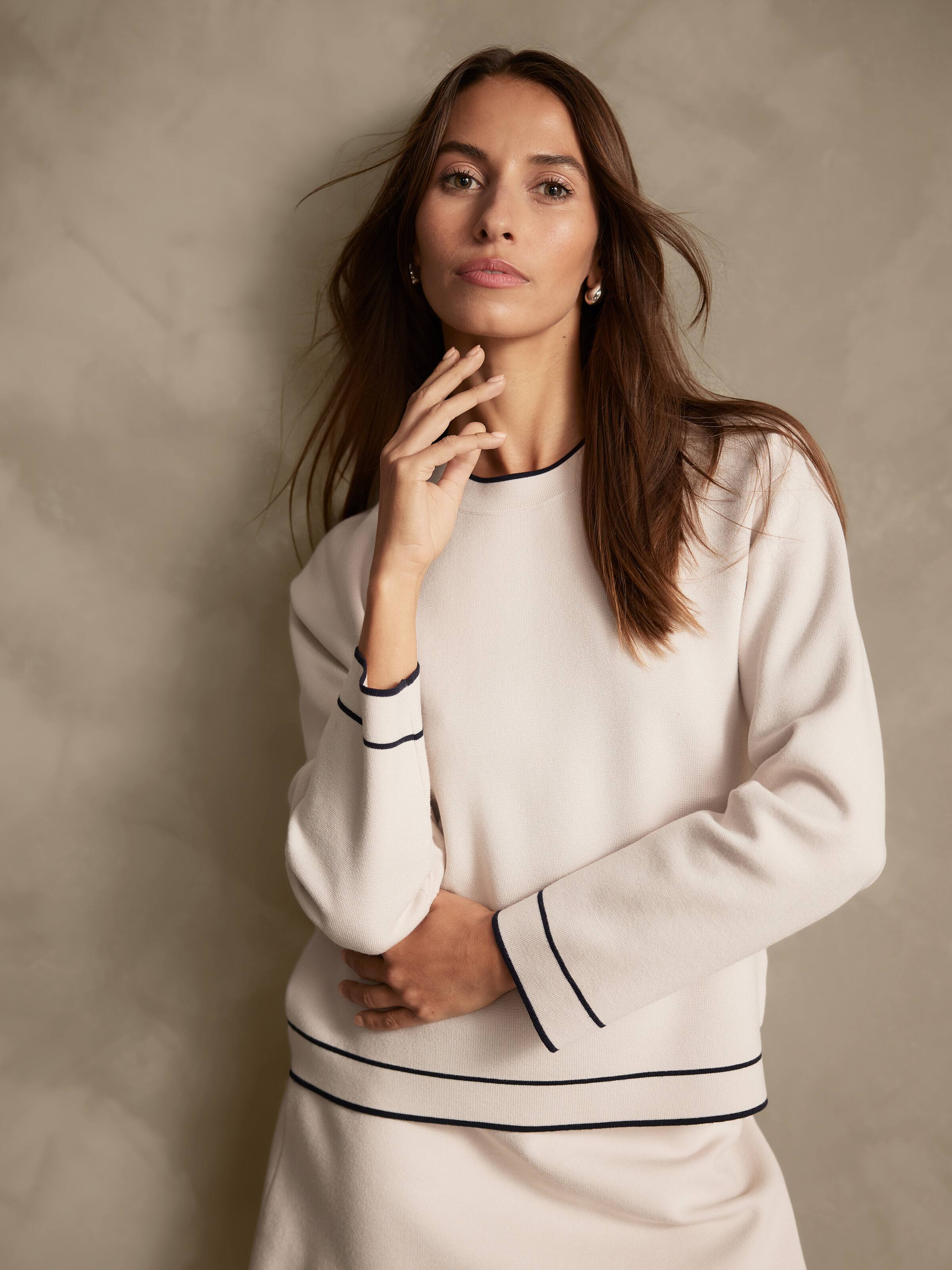 Karina Contrast Tip Knit