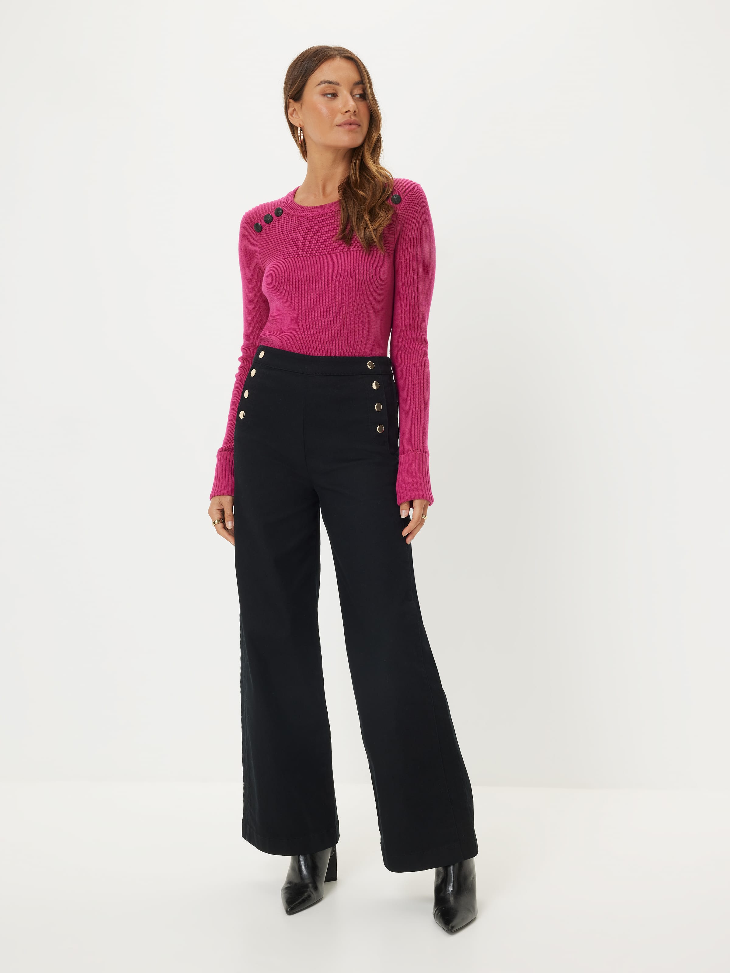 Delilah Button Long Sleeve Knit