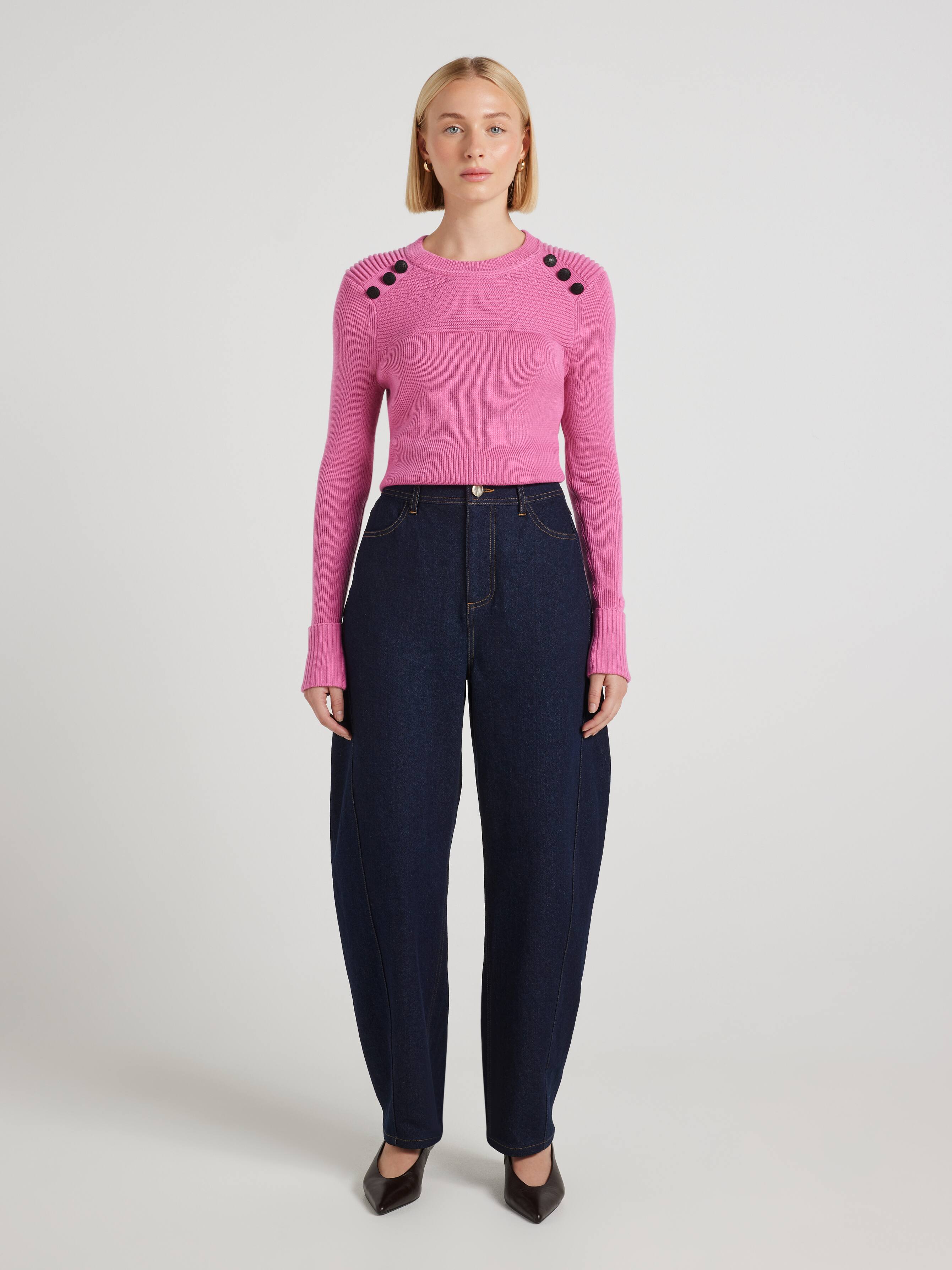 Delilah Button Long Sleeve Knit