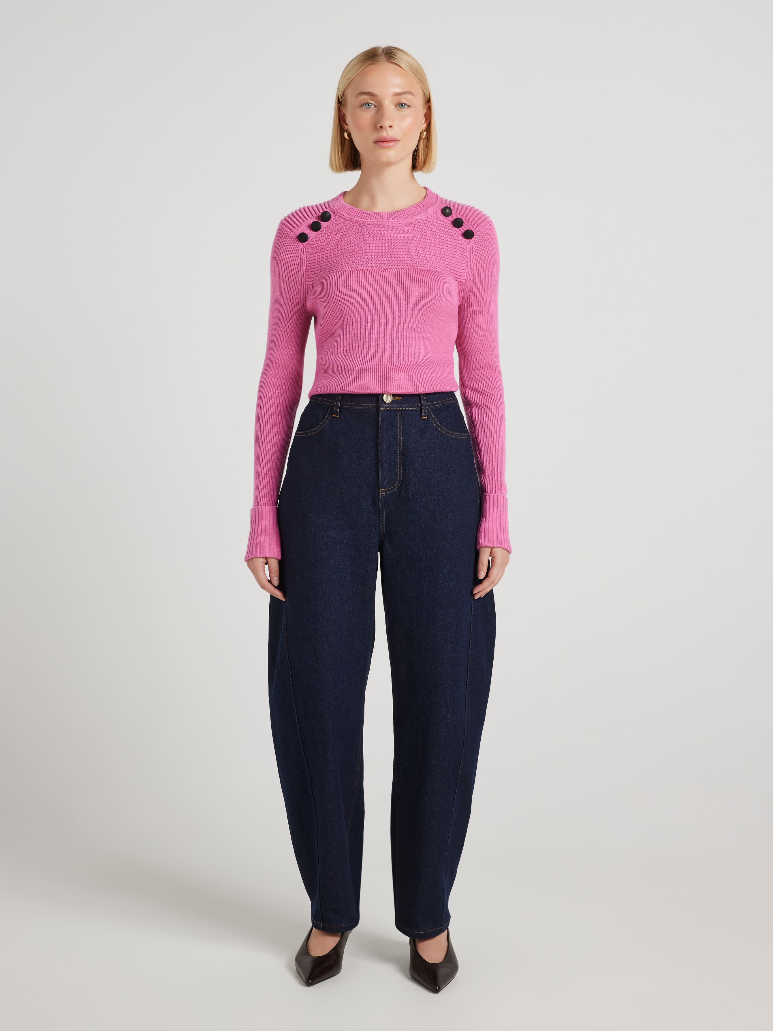 Almost Gone Delilah Button Long Sleeve Knit