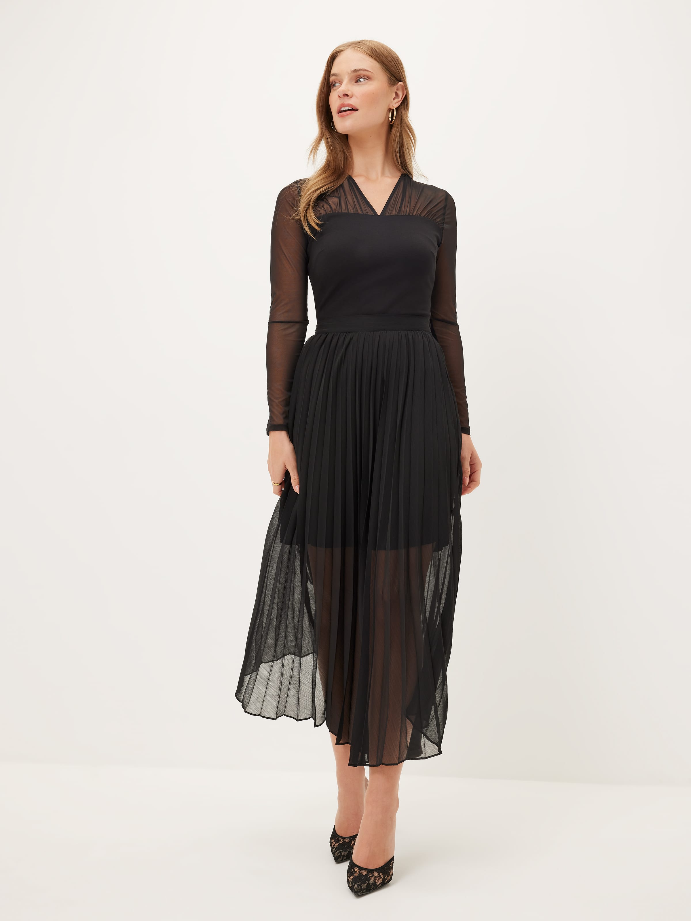 Monique Sheer Sleeve Ponte Top