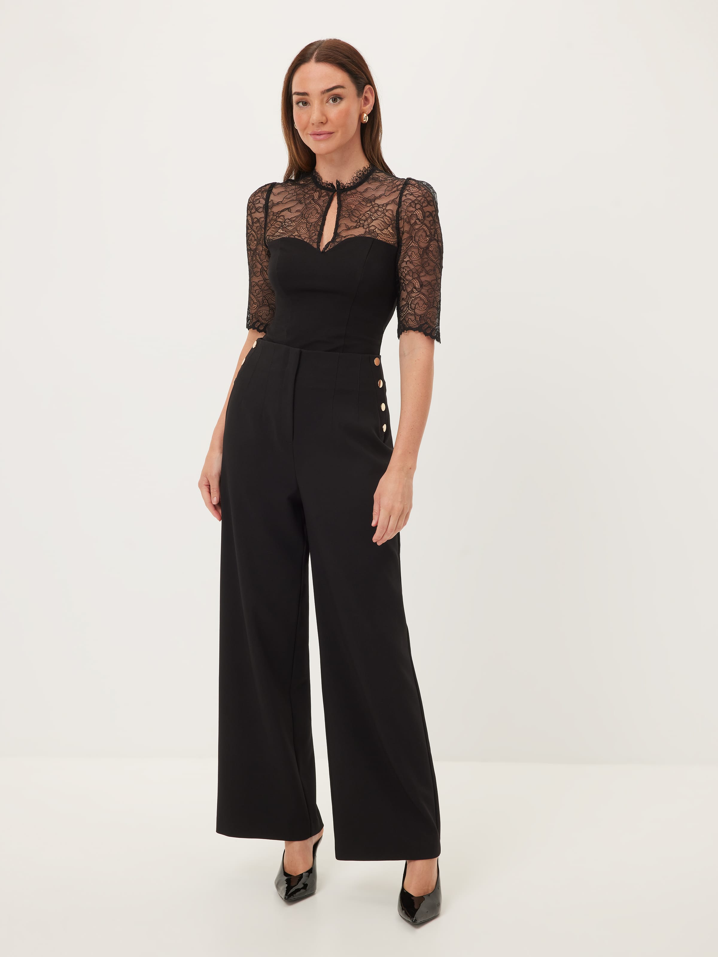 Milly Lace Keyhole Top